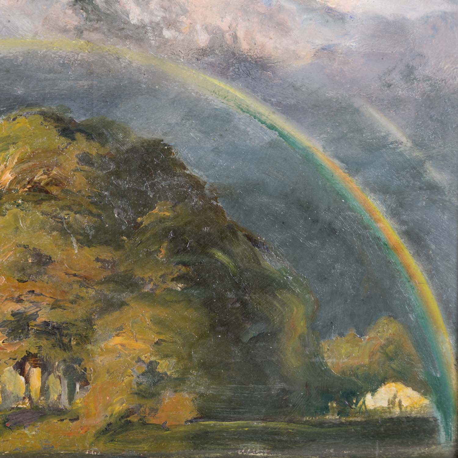 STIRNER, KARL (1882-1943), "Regenbogen über Landschaft in Gewitterstimmung", - Image 4 of 8