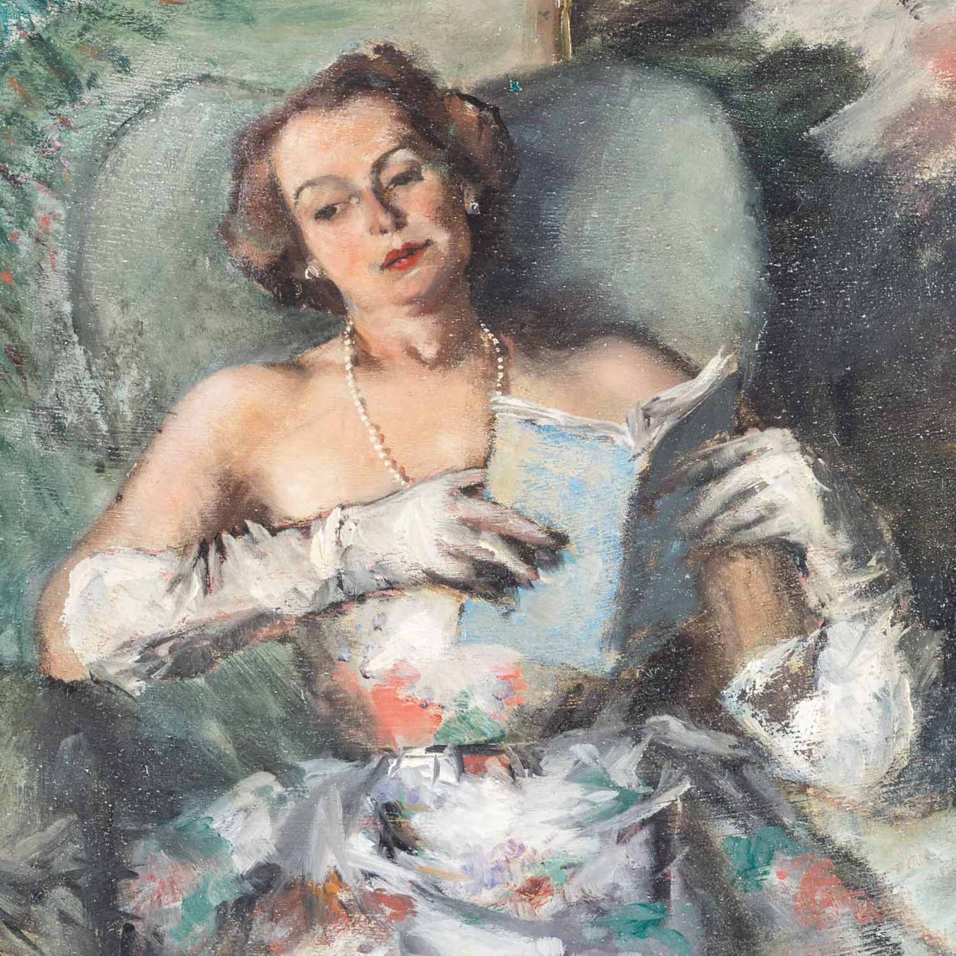 PADUA, PAUL MATHIAS (Salzburg 1903-1981 Rottach-Egern), "Portrait von Paduas zweiter Frau..." - Bild 12 aus 16