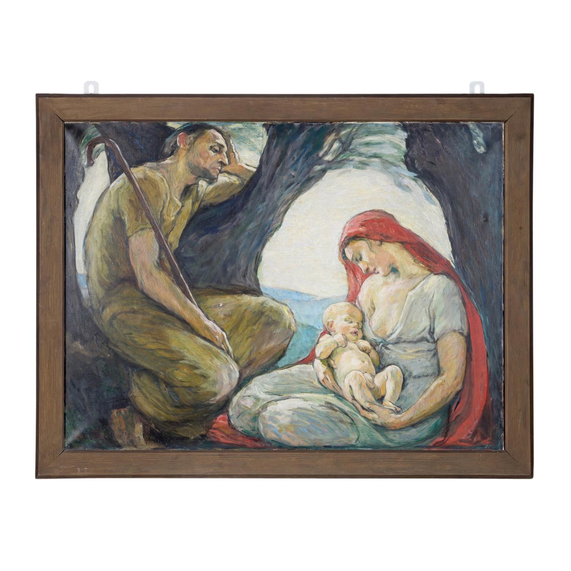 PETERS, HELA (auch Peters-Ebbecke, 1885-1973), "Ruhe auf der Flucht nach Ägypten", - Bild 2 aus 7