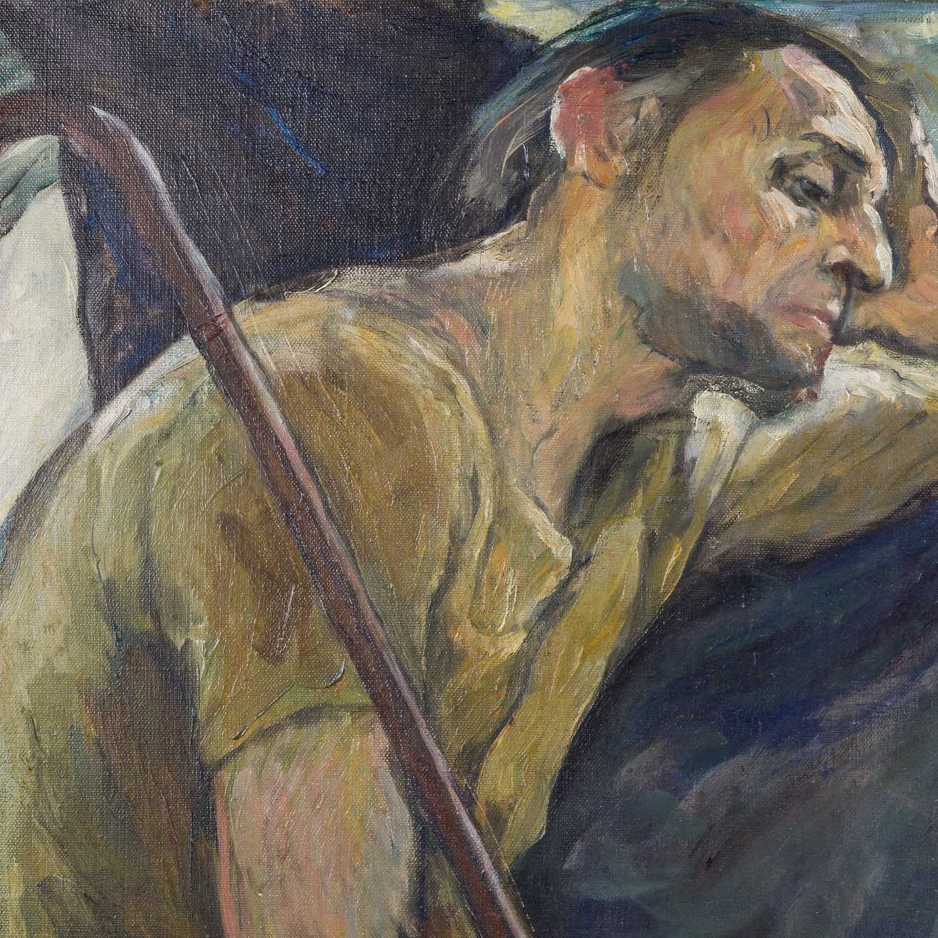 PETERS, HELA (auch Peters-Ebbecke, 1885-1973), "Ruhe auf der Flucht nach Ägypten", - Bild 4 aus 7