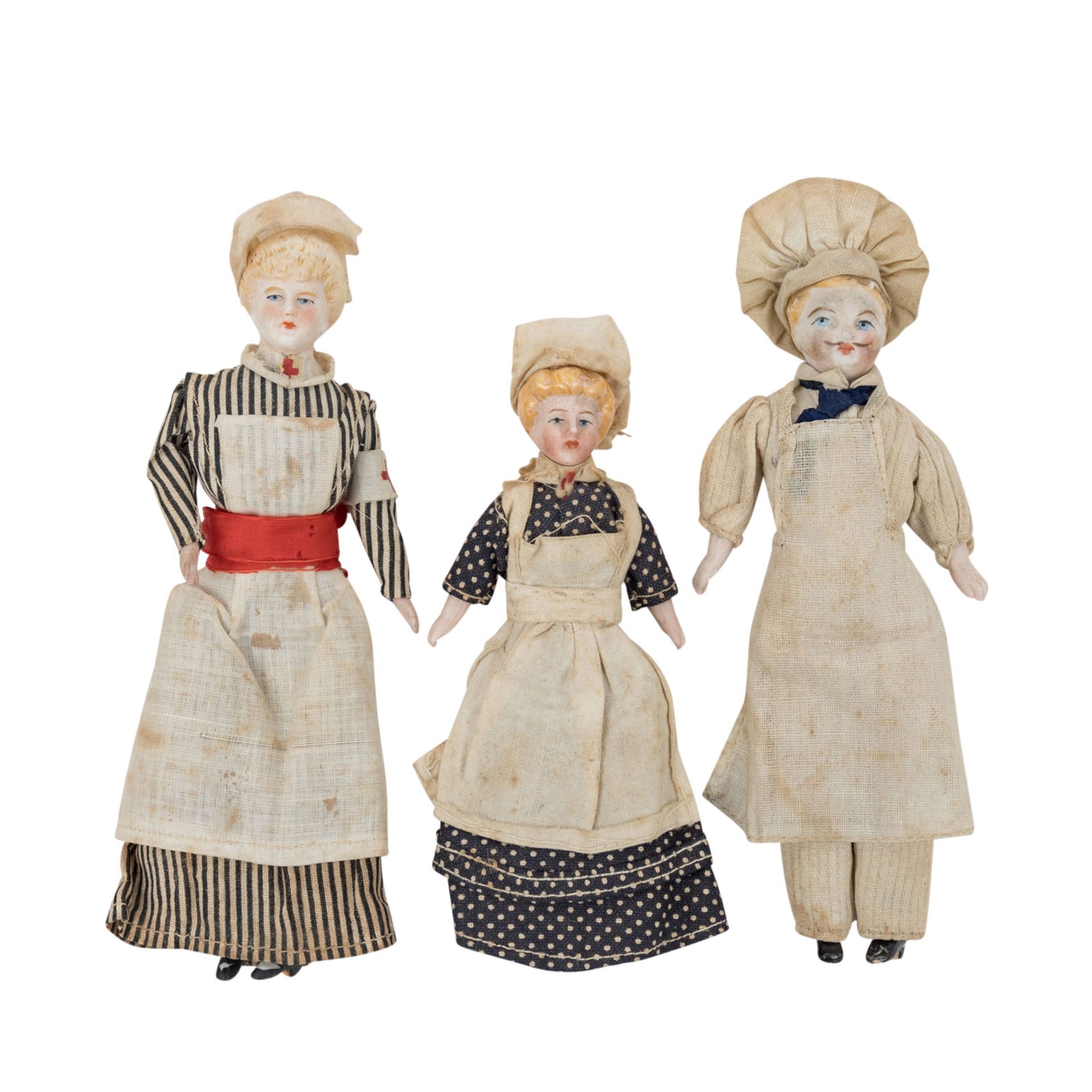 DEUTSCHES KAISERREICH 5 Puppenstubenpuppen aus der Zeit 1870-1918, - Bild 3 aus 6