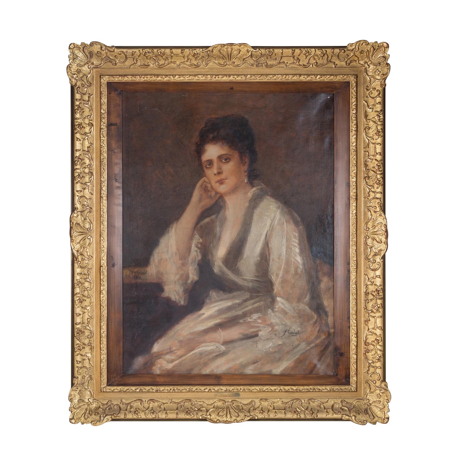 LENBACH, FRANZ von (1836-1904), "Portrait einer jungen Frau in weißem Kleid", - Image 2 of 10