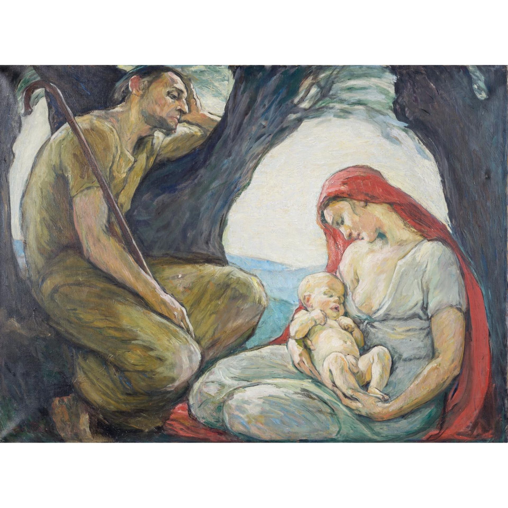 PETERS, HELA (auch Peters-Ebbecke, 1885-1973), "Ruhe auf der Flucht nach Ägypten",