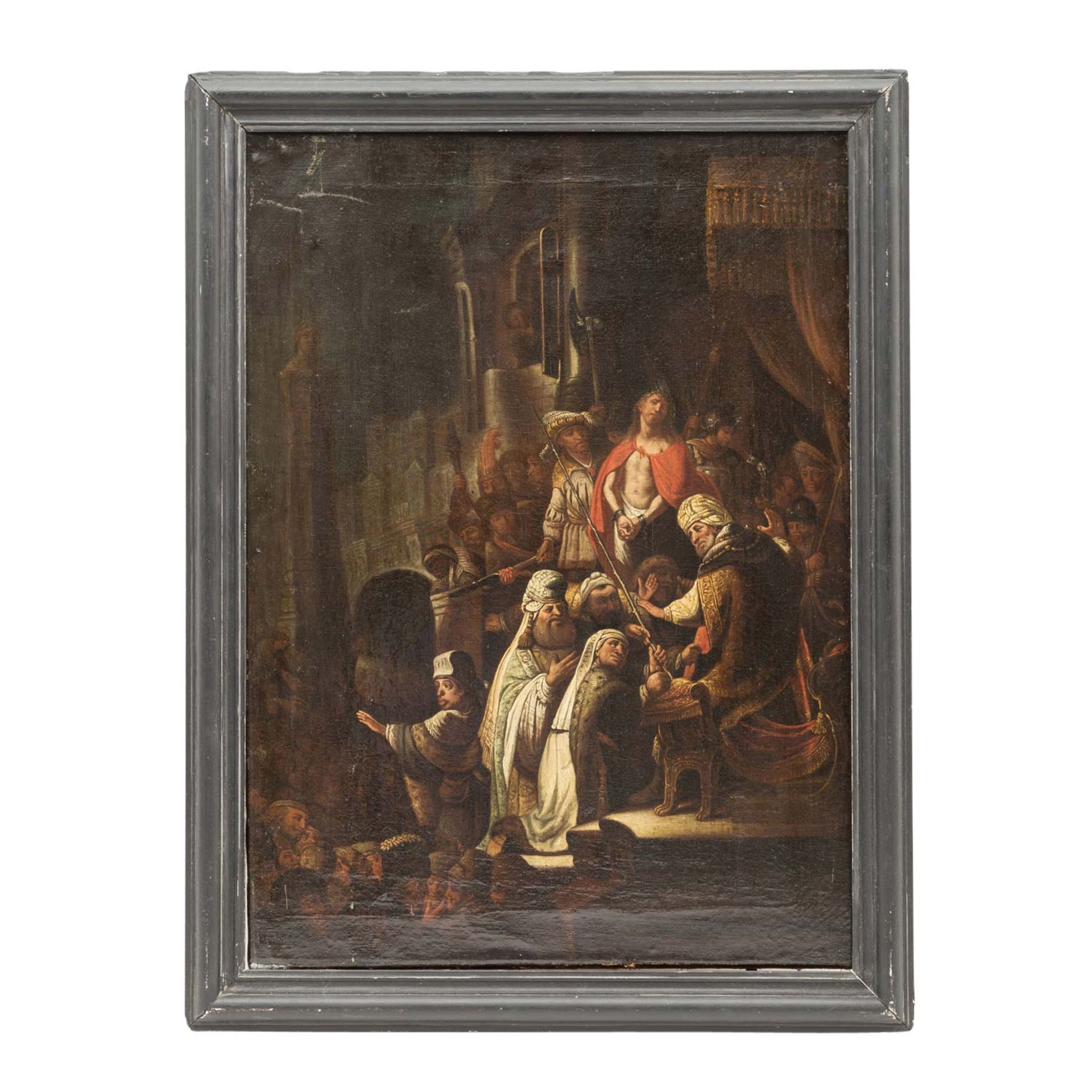 WET, Jacob Willemsz de, ATTRIBUIERT (Haarlem um 1610-1671/72), "Christus vor Pilatus", - Bild 2 aus 3