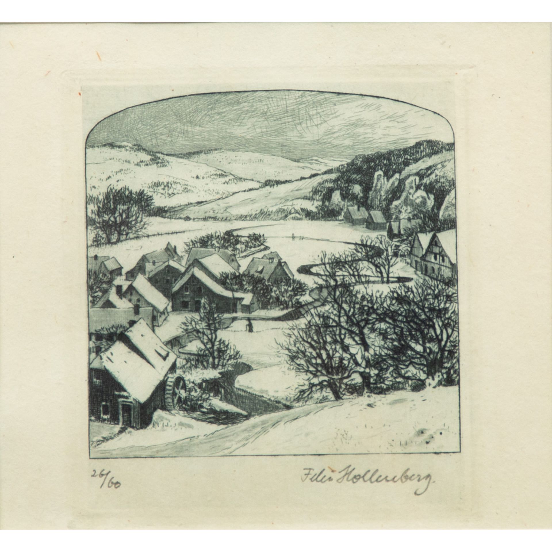 HOLLENBERG, FELIX (1868-1945), 5 Graphiken: Landschaft und Ex Libris, - Image 6 of 17