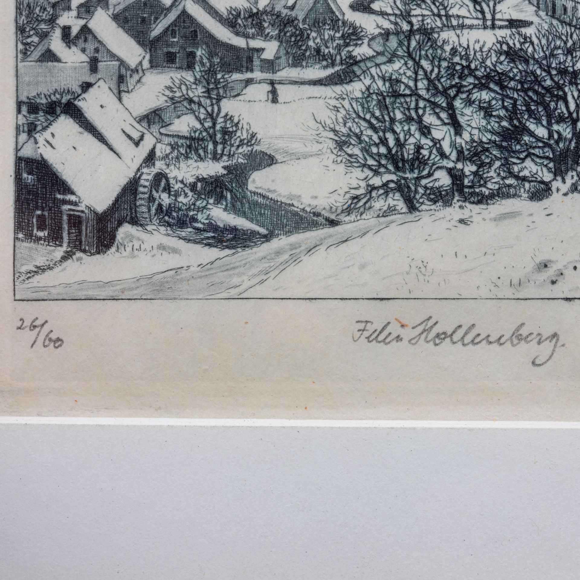 HOLLENBERG, FELIX (1868-1945), 5 Graphiken: Landschaft und Ex Libris, - Image 7 of 17