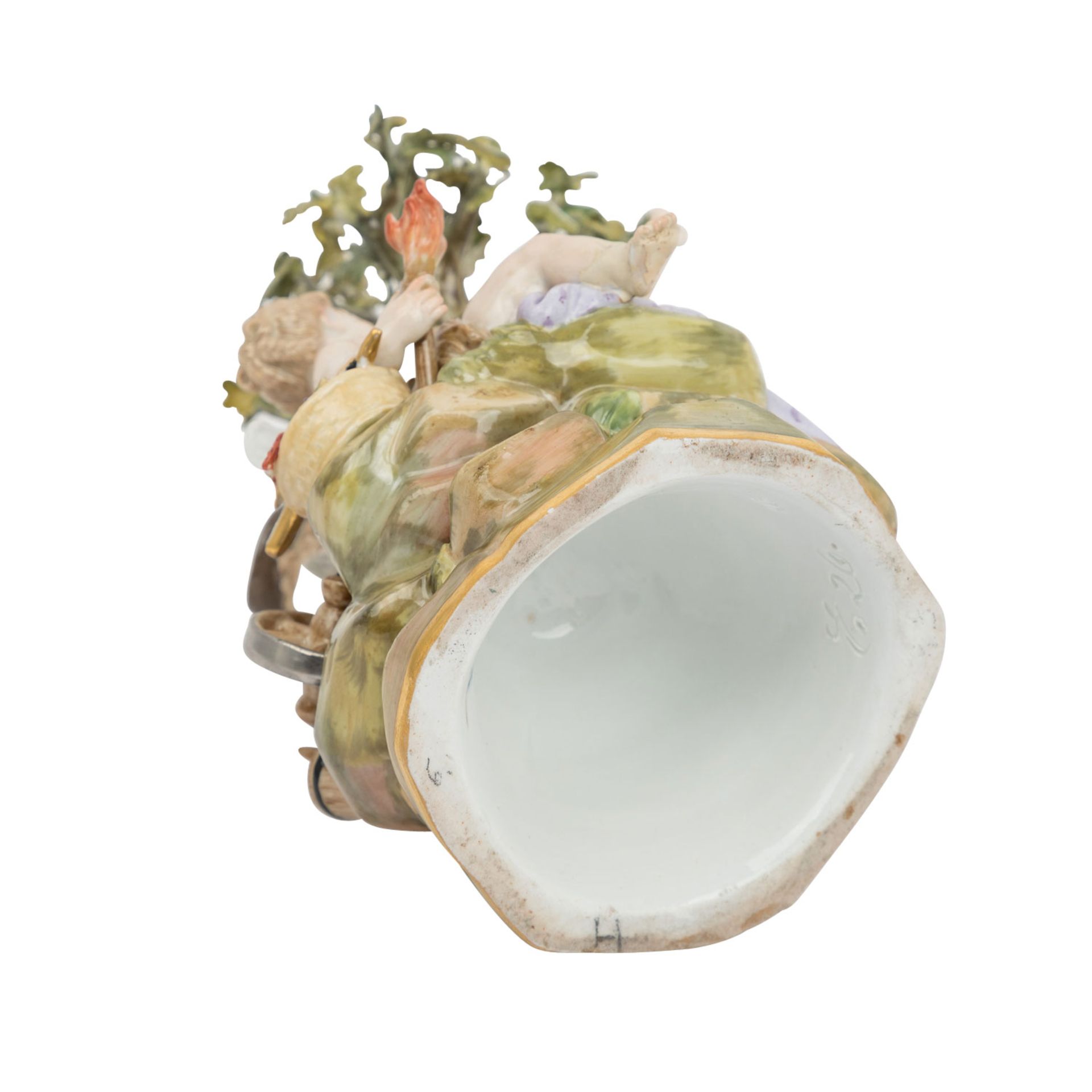 MEISSEN 'Amor beim Schleifen seiner Liebespfeile', 2. Wahl, 1860-1924. - Bild 8 aus 9