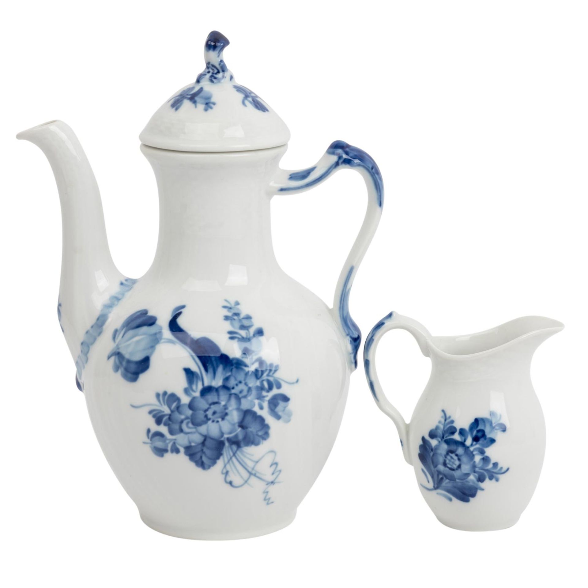 ROYAL COPENHAGEN Serviceteile 'Blaue Blume glatt', 20./21. Jh. - Bild 4 aus 8