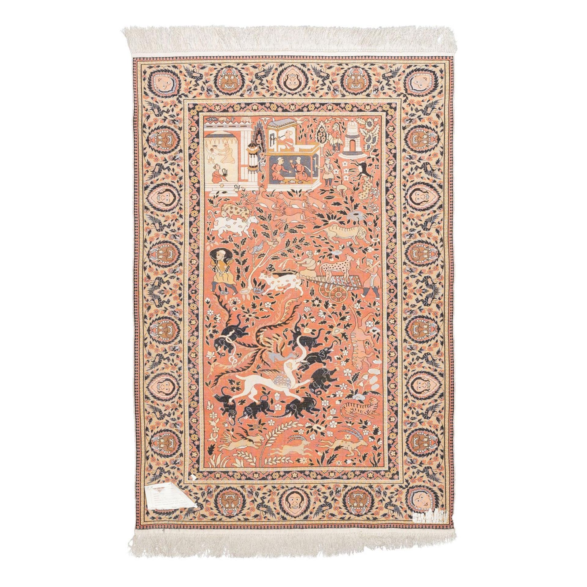 Orientteppich aus Seide. OST-TURKESTAN, 20. Jh., 152x91 cm. - Bild 2 aus 4