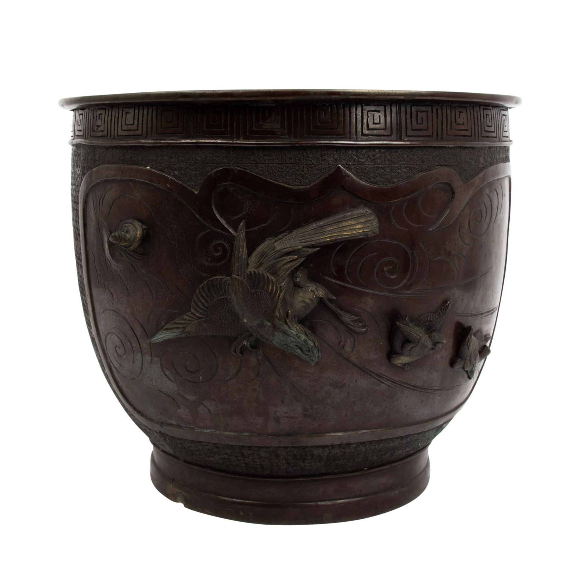 Cachepot aus Bronze. JAPAN, Meiji-Periode (1868-1912), - Image 6 of 13