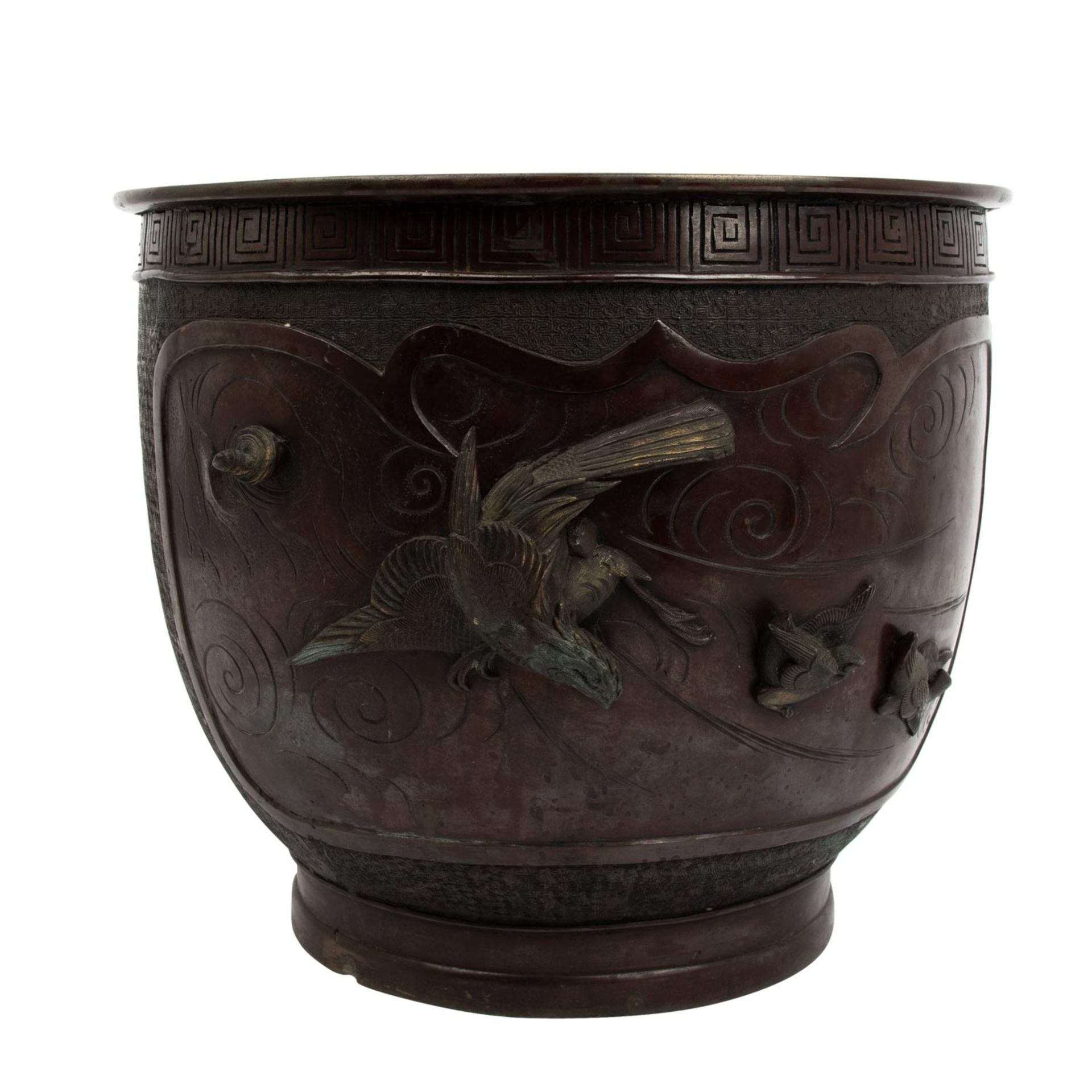 Cachepot aus Bronze. JAPAN, Meiji-Periode (1868-1912), - Bild 6 aus 13