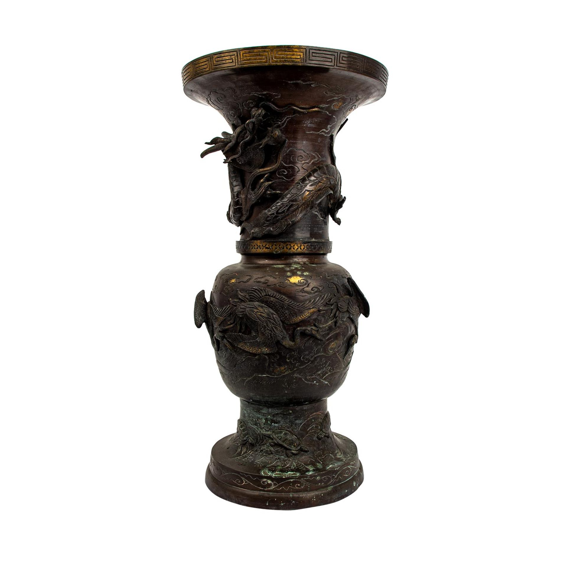 Bodenvase aus Bronze. JAPAN, Meiji-Periode (1868-1912),