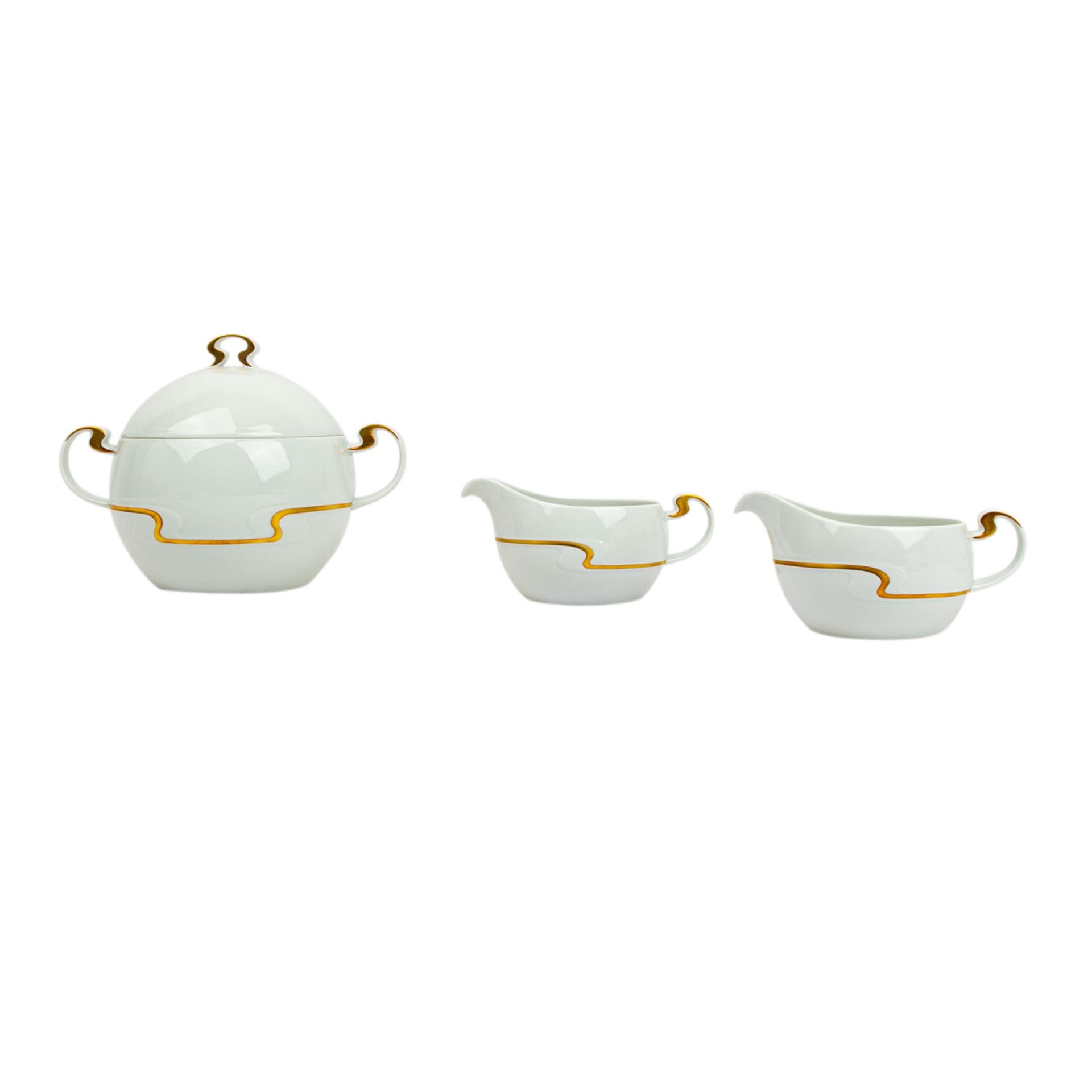 ROSENTHAL Speiseservice f. 12 Personen 'Asimmetria Goldbogen', 20./21. Jh. - Bild 2 aus 7