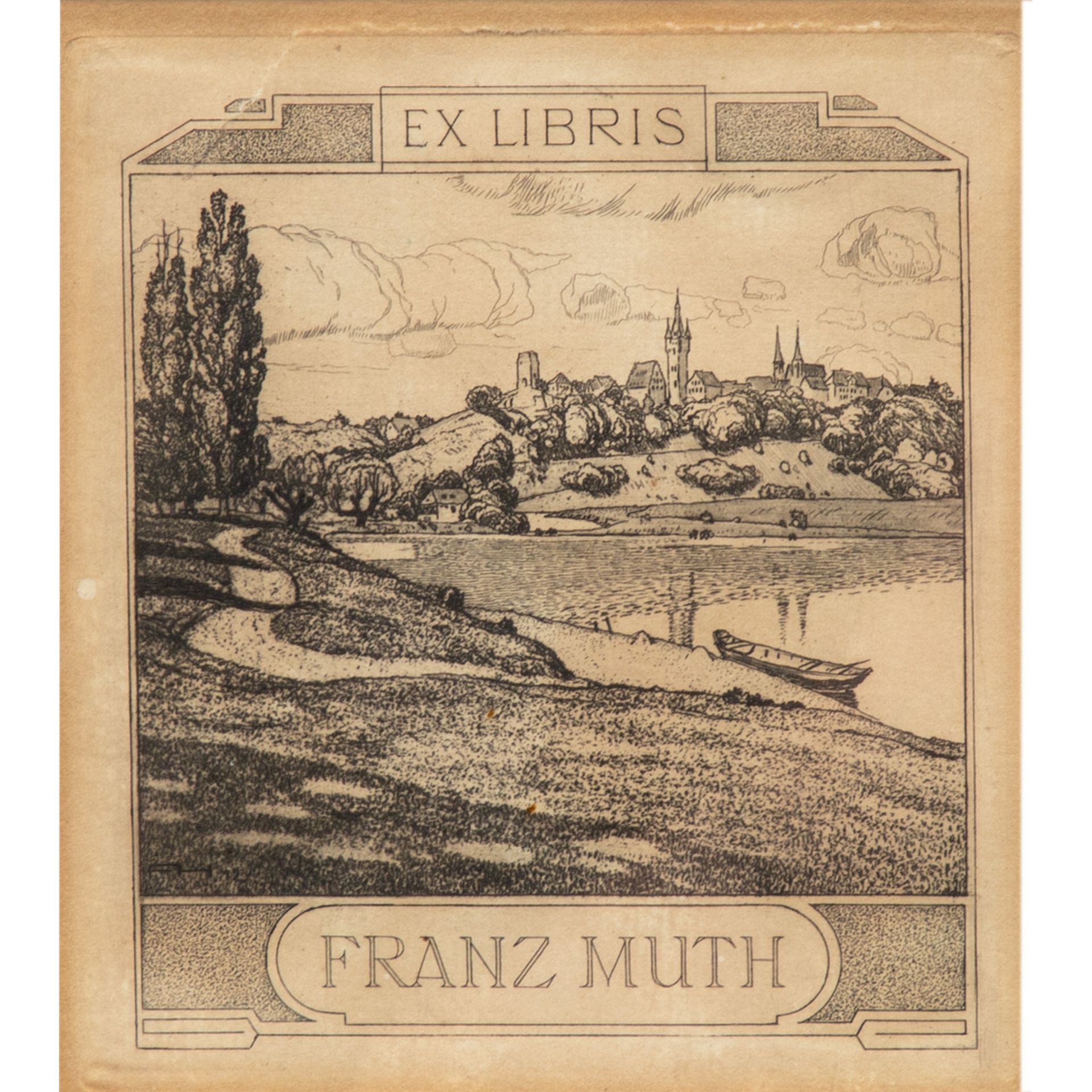 HOLLENBERG, FELIX (1868-1945), 5 Graphiken: Landschaft und Ex Libris, - Image 15 of 17