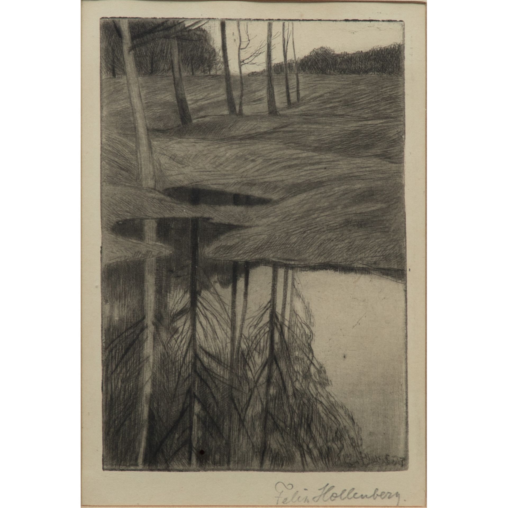 HOLLENBERG, FELIX (1868-1945), 5 Graphiken: Landschaft und Ex Libris, - Image 12 of 17