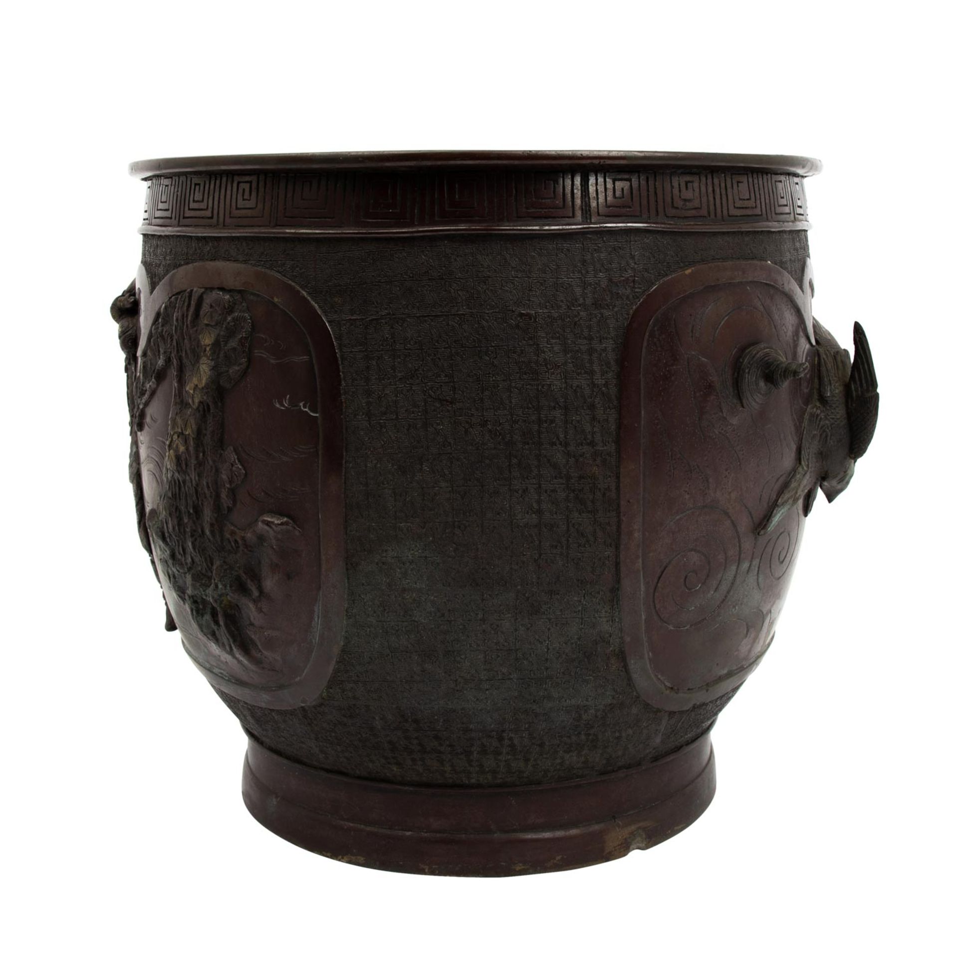 Cachepot aus Bronze. JAPAN, Meiji-Periode (1868-1912), - Bild 2 aus 13