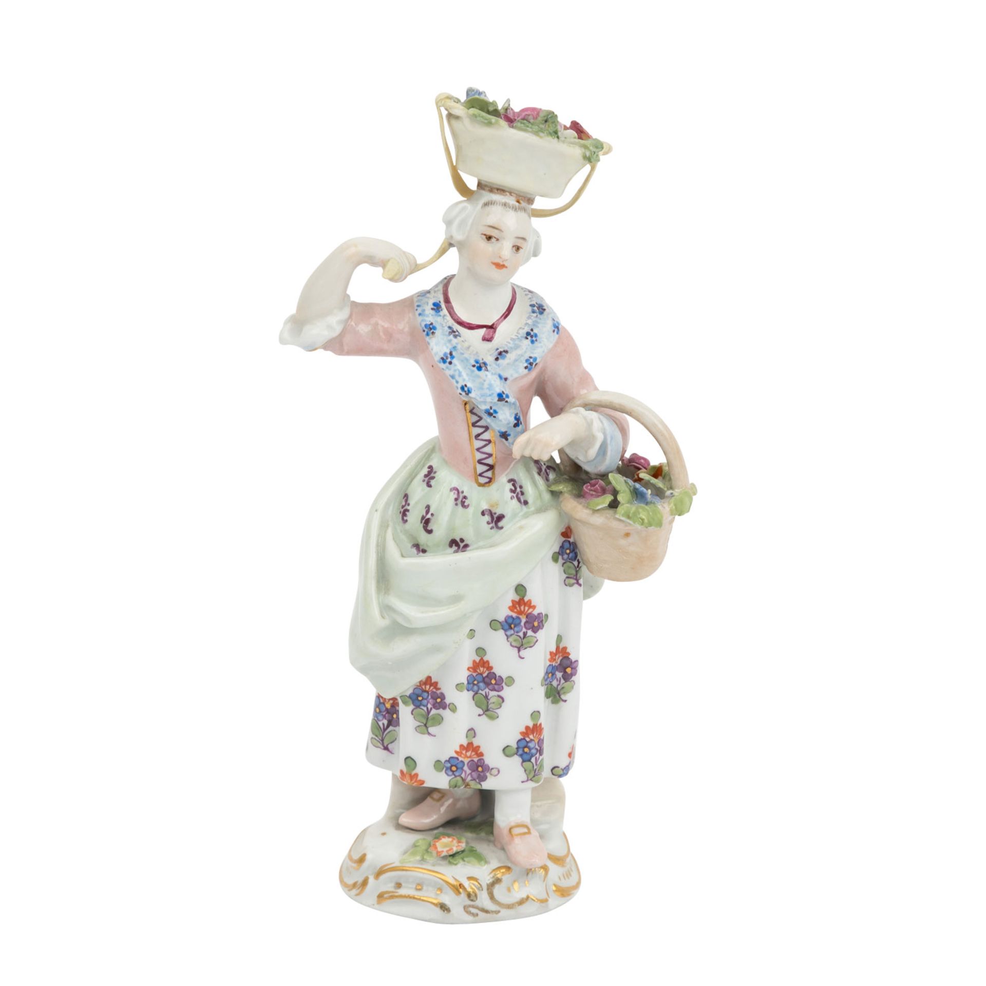 MEISSEN 'Blumenverkäuferin', 1. Wahl, vor 1924. - Image 4 of 6