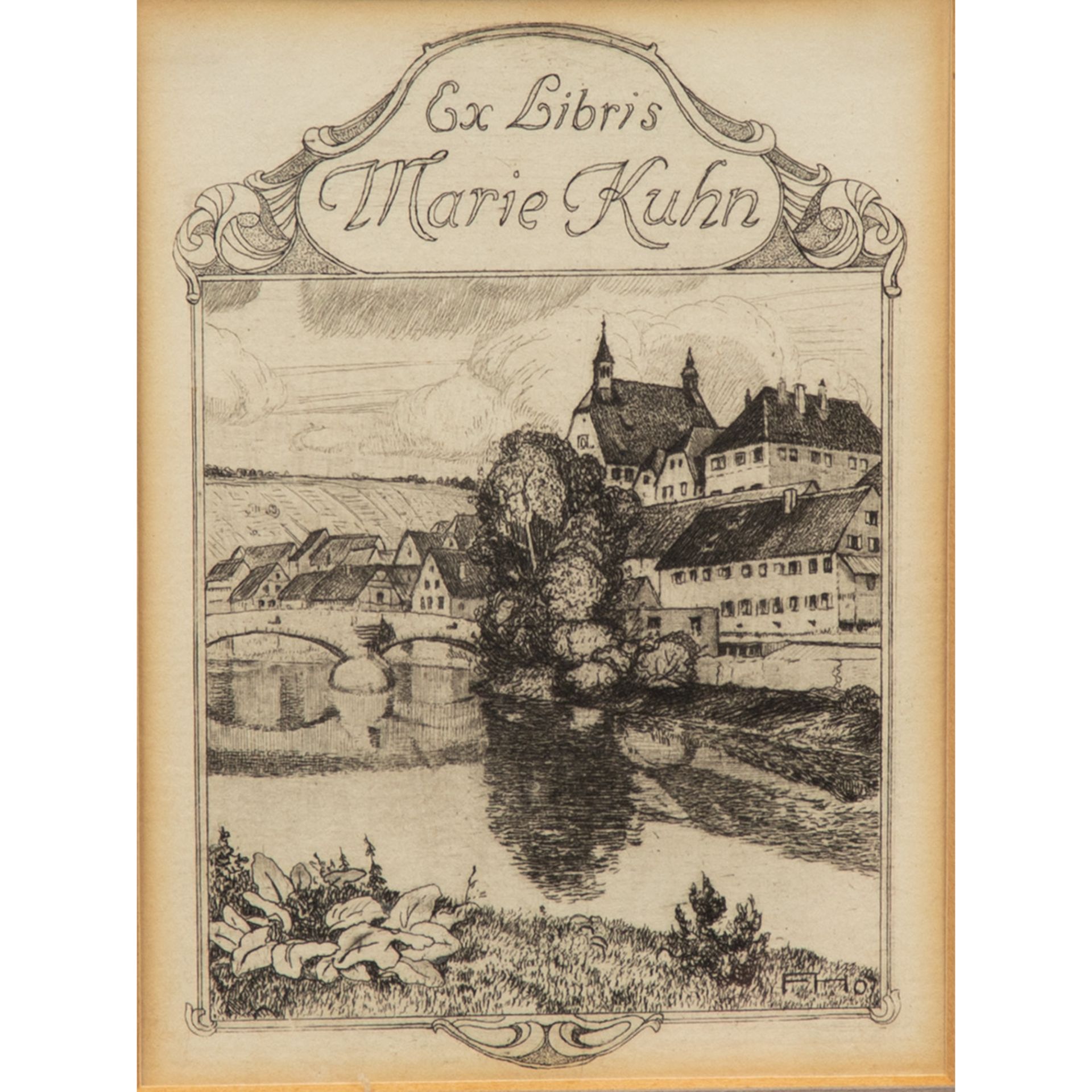 HOLLENBERG, FELIX (1868-1945), 5 Graphiken: Landschaft und Ex Libris, - Image 3 of 17