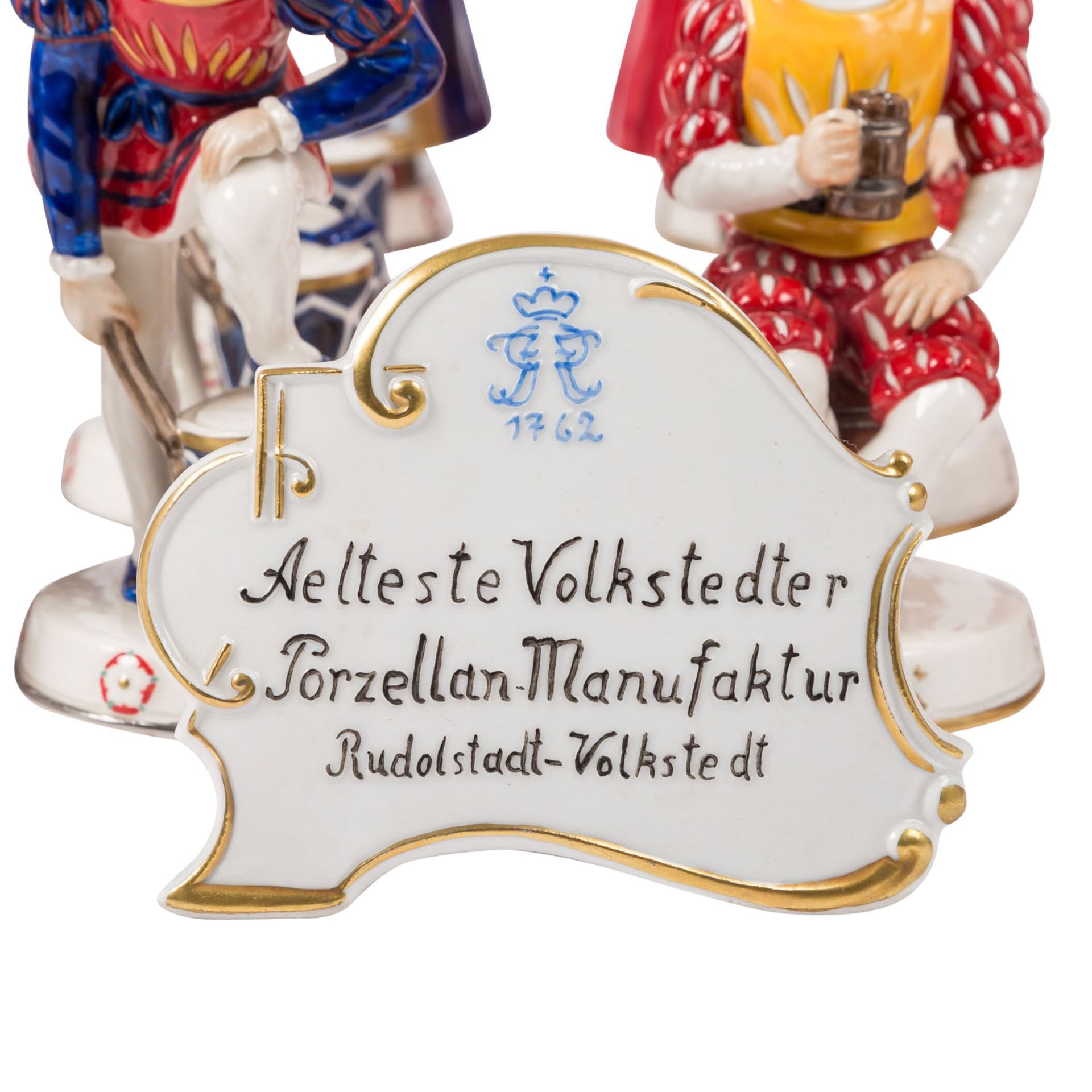 PORZELLAN SCHACHFIGURENSATZ NACH HISTORISCHEM VORBILD, - Bild 2 aus 9