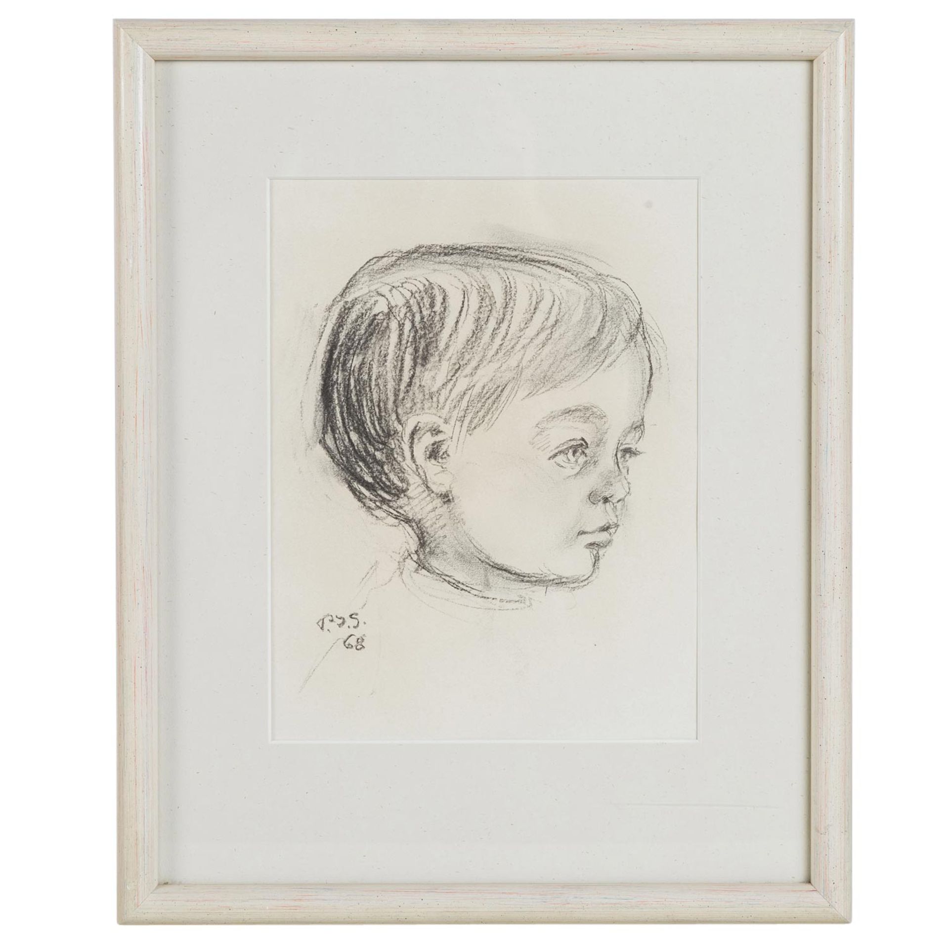 SCHOBER, PETER JAKOB (1897-1983), "Kinderkopf im Profil", - Bild 2 aus 4