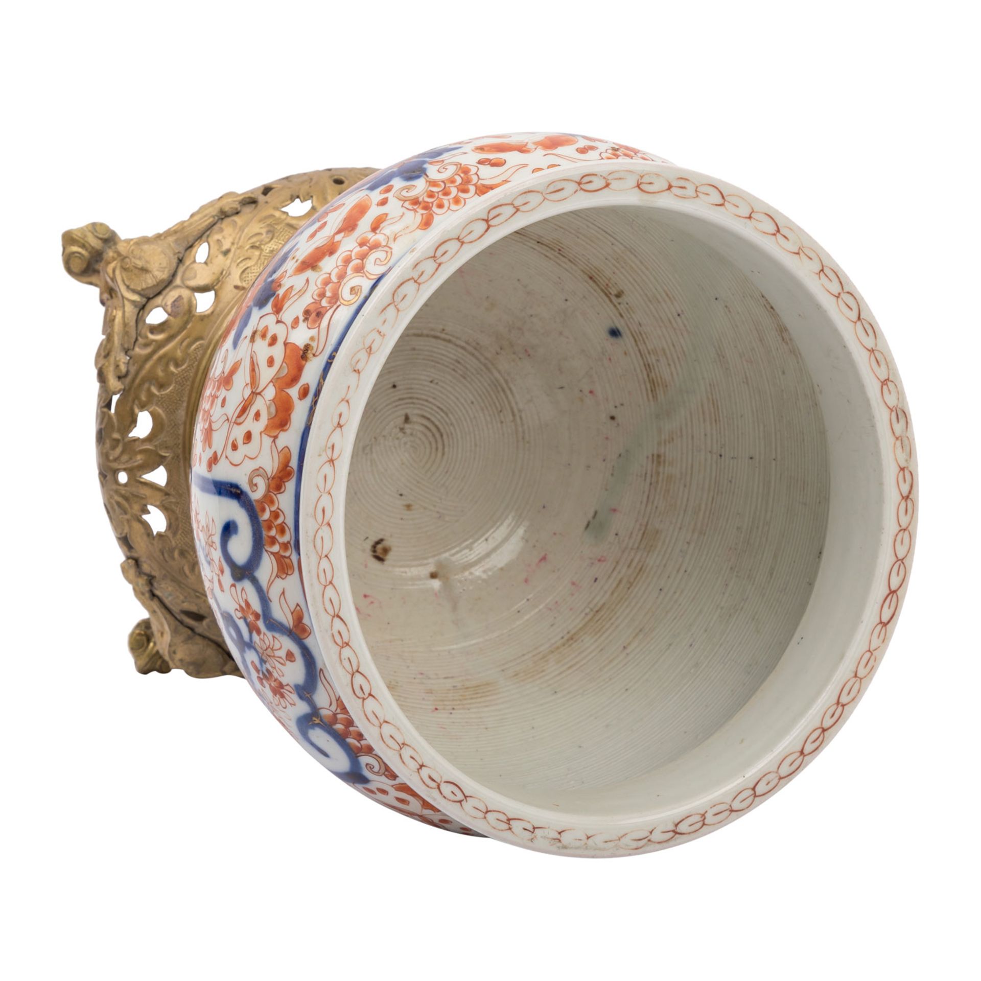 2 Imari-Vasen und 1 Imari-Cachepot mit Ormolu-Montierung, JAPAN: - Bild 7 aus 13