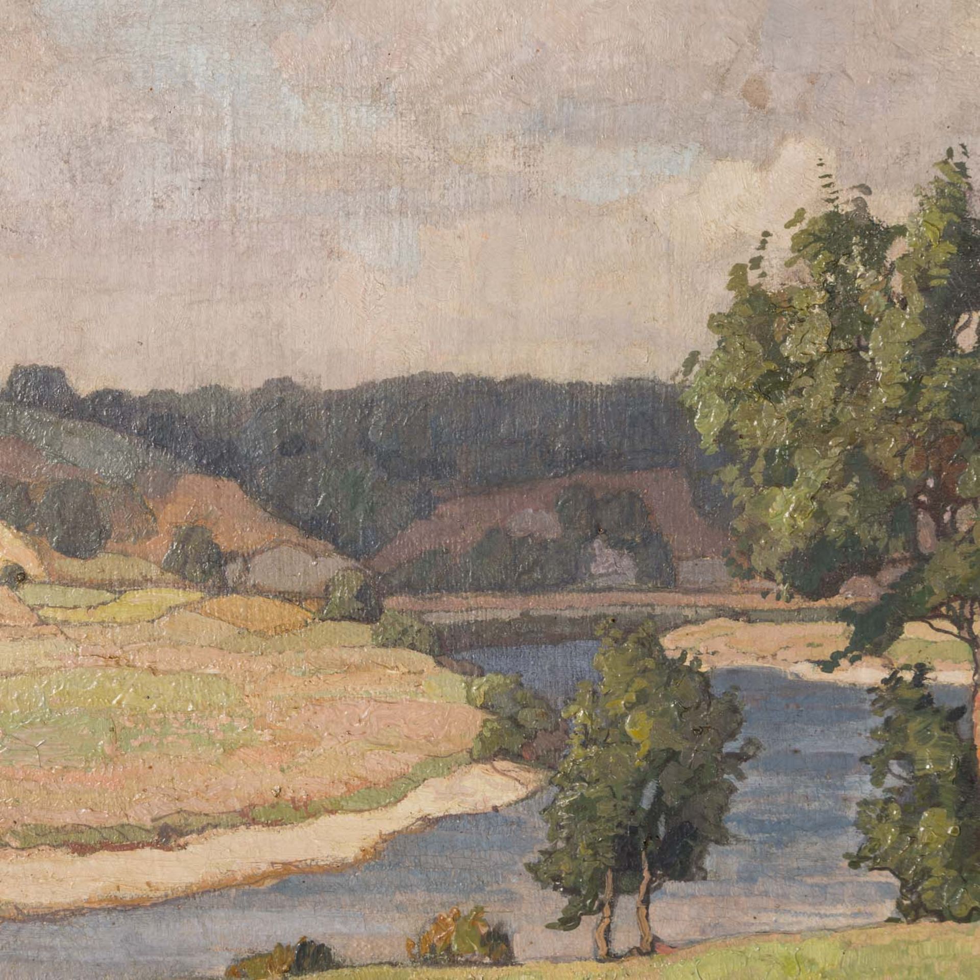 KAISER, RICHARD (1868-1941), "Flusslandschaft", - Bild 4 aus 10