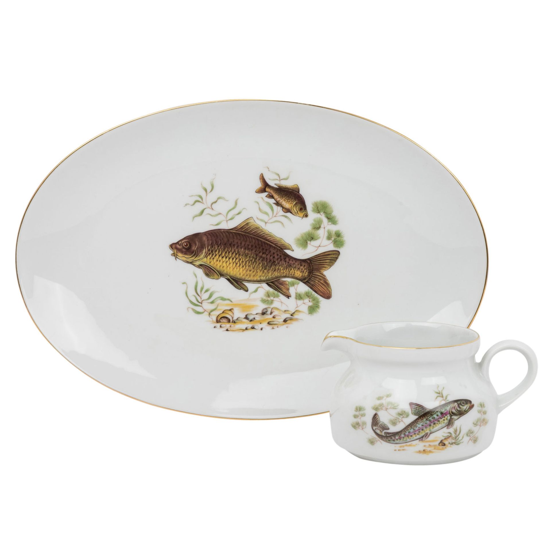 ROSENTHAL/WINTERLING Speiseservice mit Fischdekor, 20. Jh. - Bild 5 aus 5