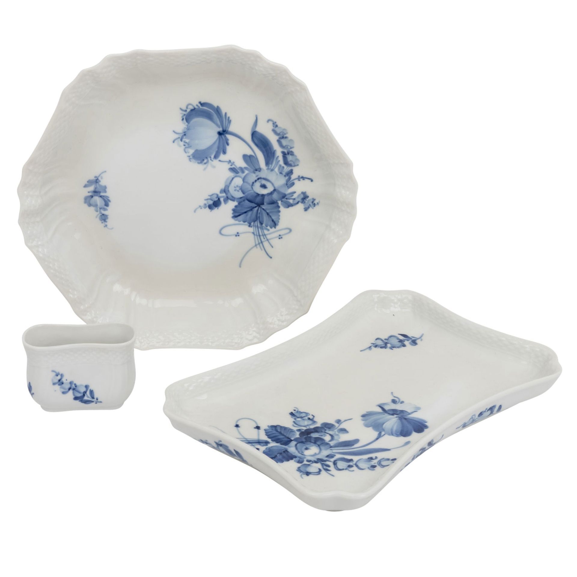 ROYAL COPENHAGEN Teeservice f. 6 Personen 'Blaue Blume', 1950er Jahre. - Bild 5 aus 8