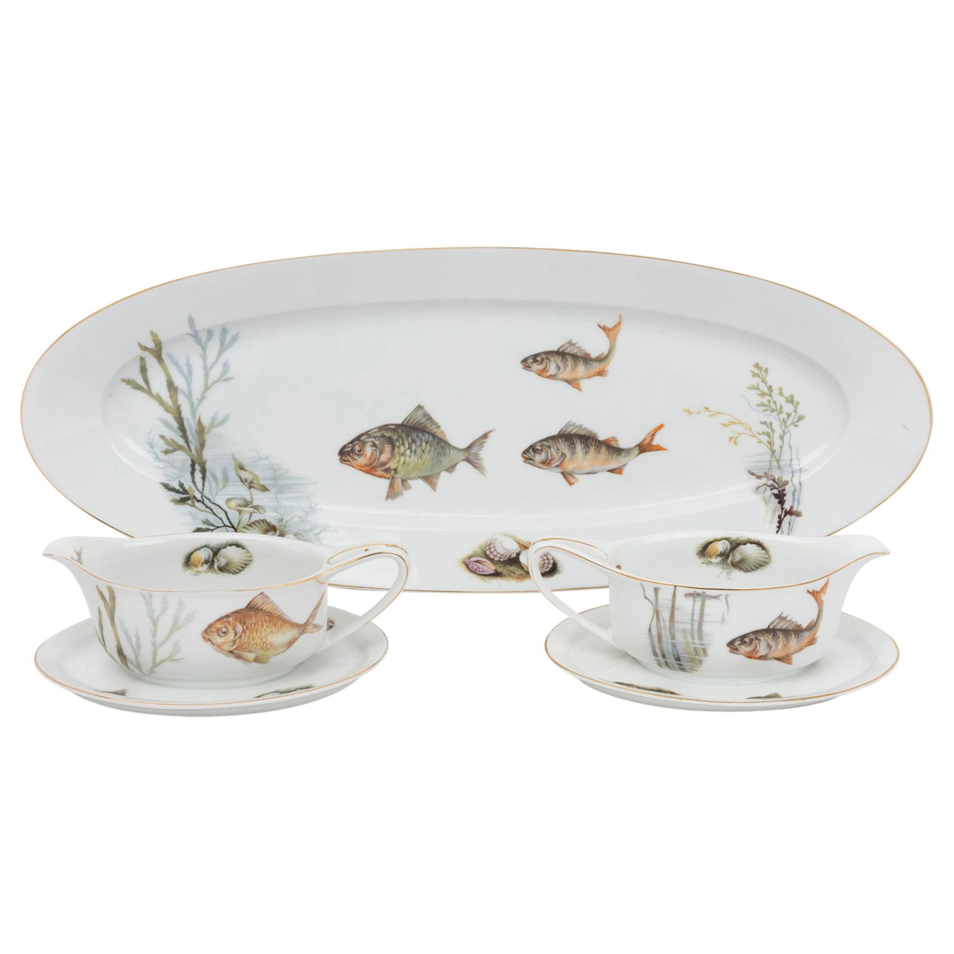 ROSENTHAL/WINTERLING Speiseservice mit Fischdekor, 20. Jh. - Image 3 of 5