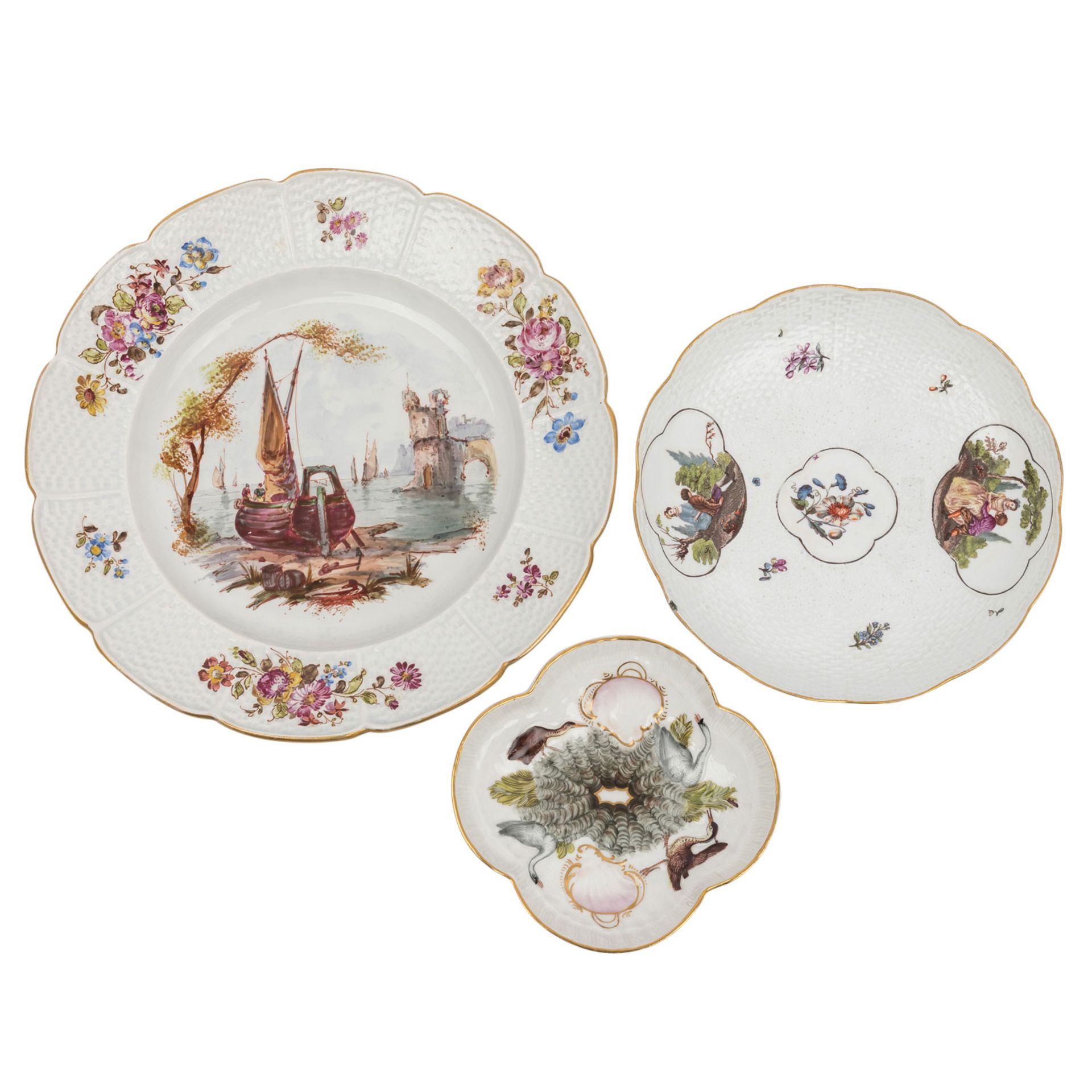 u.a. MEISSEN 6-tlg Konvolut Teller und Tassen, 18.-20. Jh. - Image 2 of 7