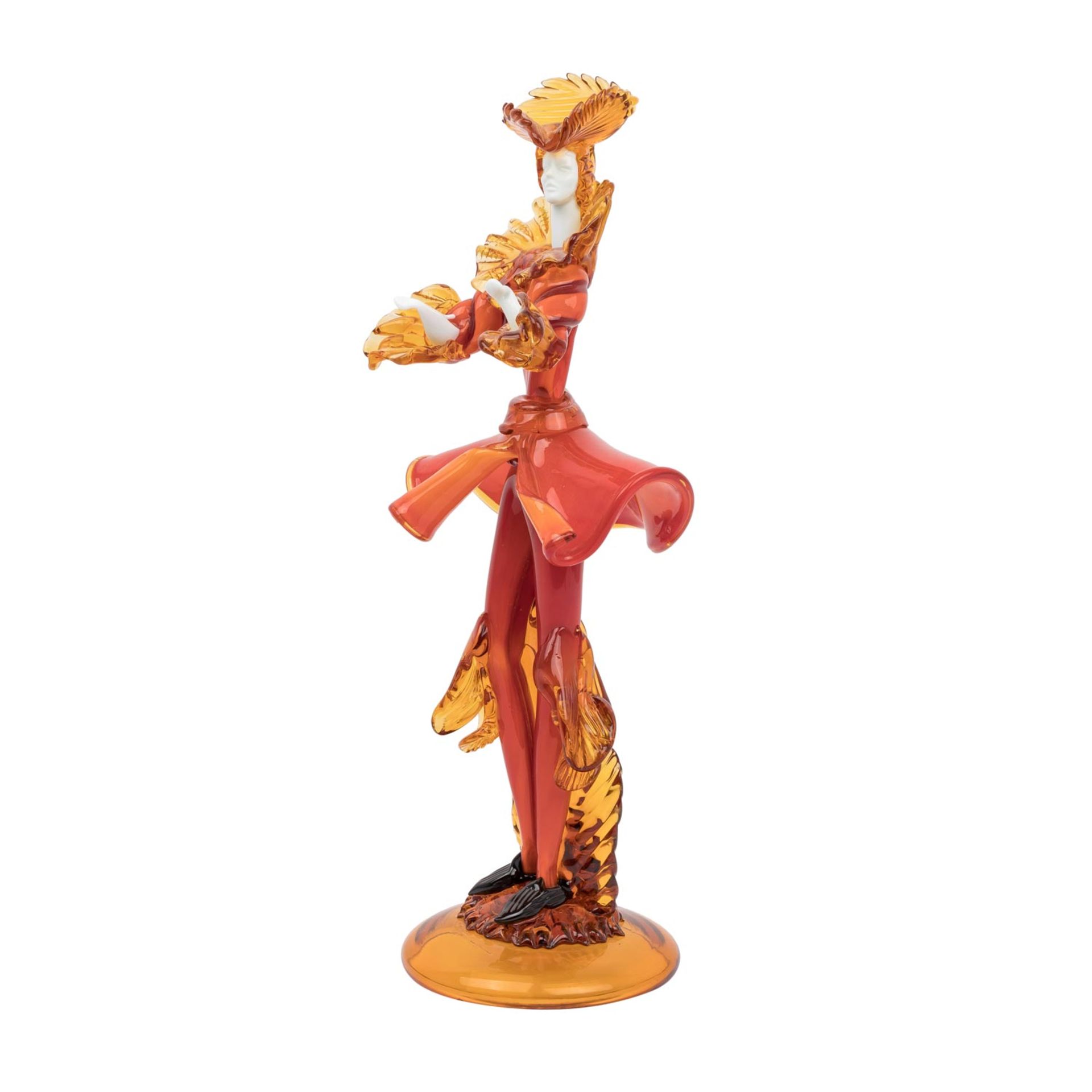 Große venezianische Figur aus Murano Glas, 1960er/70er Jahre. - Image 4 of 8