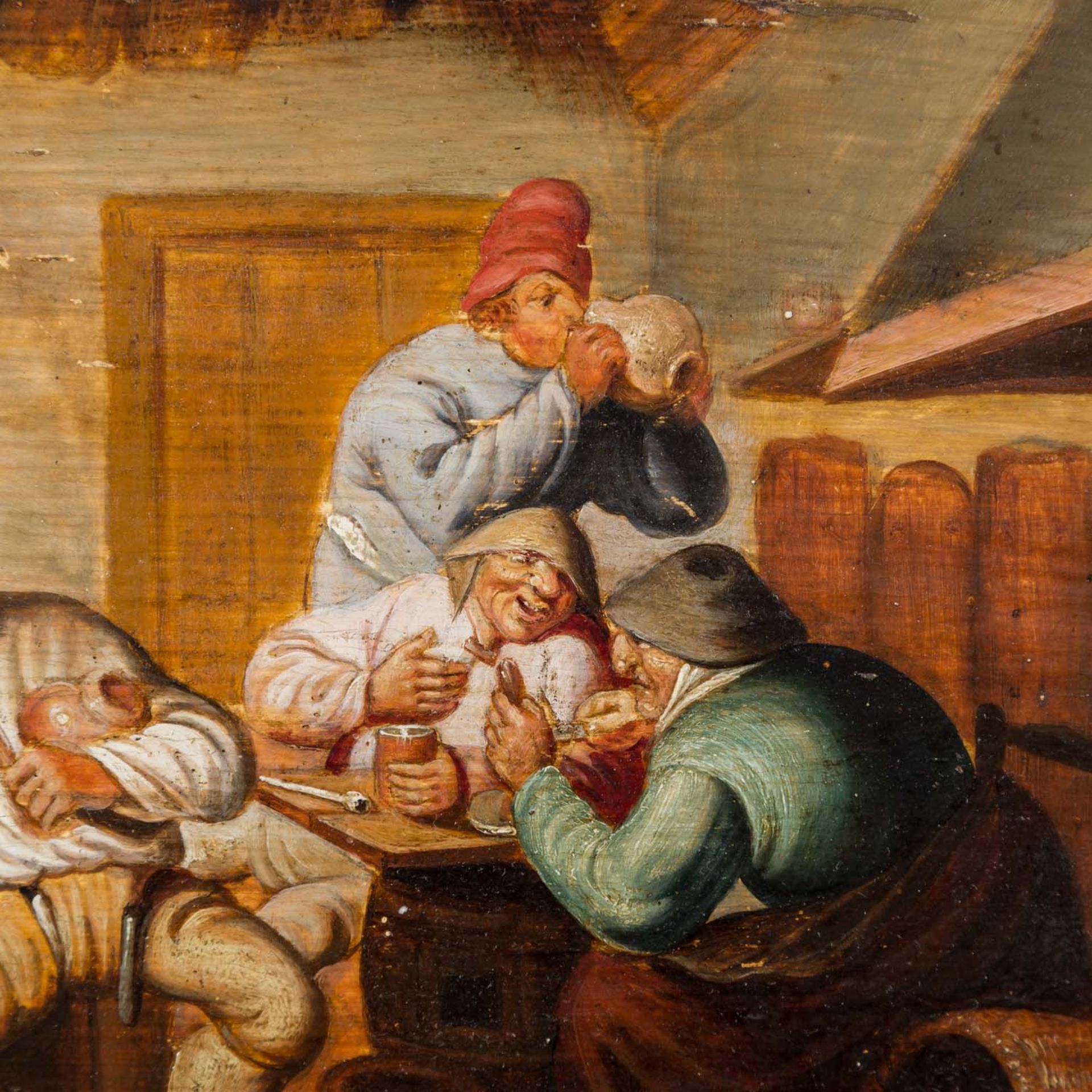 In der Art von Adriaen BROUWER (1605/06-1638) "Bauern in einer Schänke" - Bild 3 aus 6