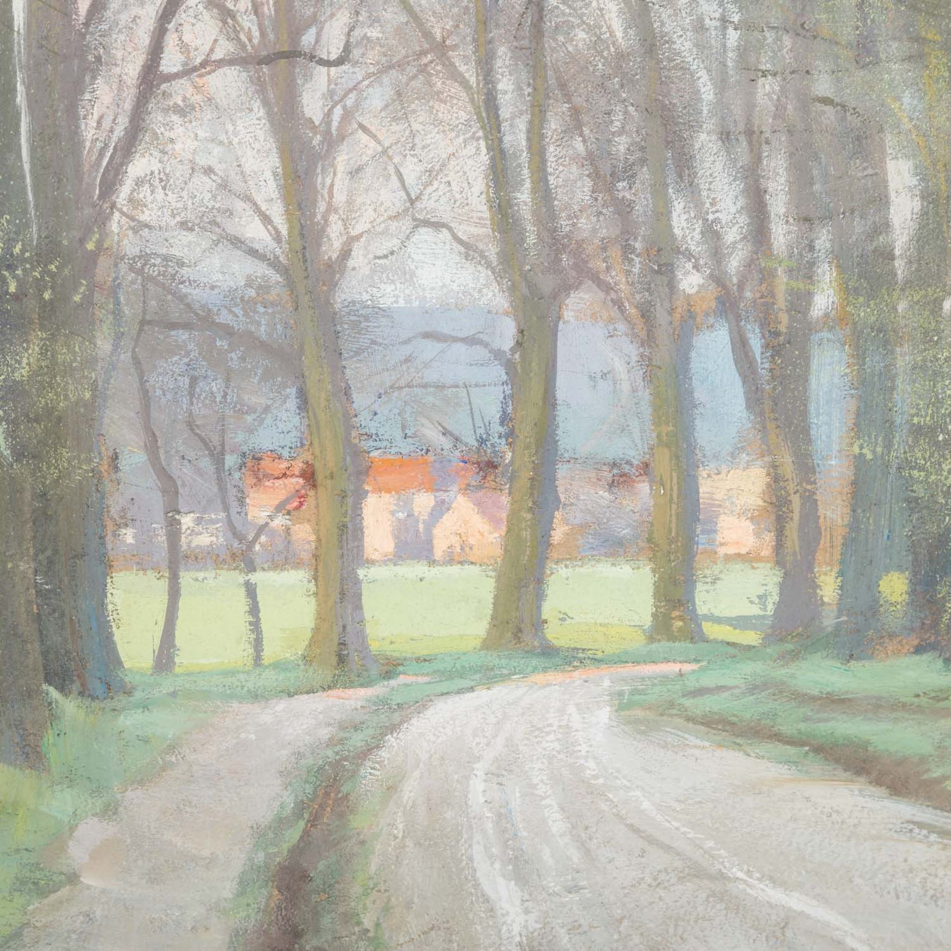 MOGK, JOHANNES HEINRICH (1868-1921), "Sächsische Parklandschaft mit Allee", - Bild 4 aus 5