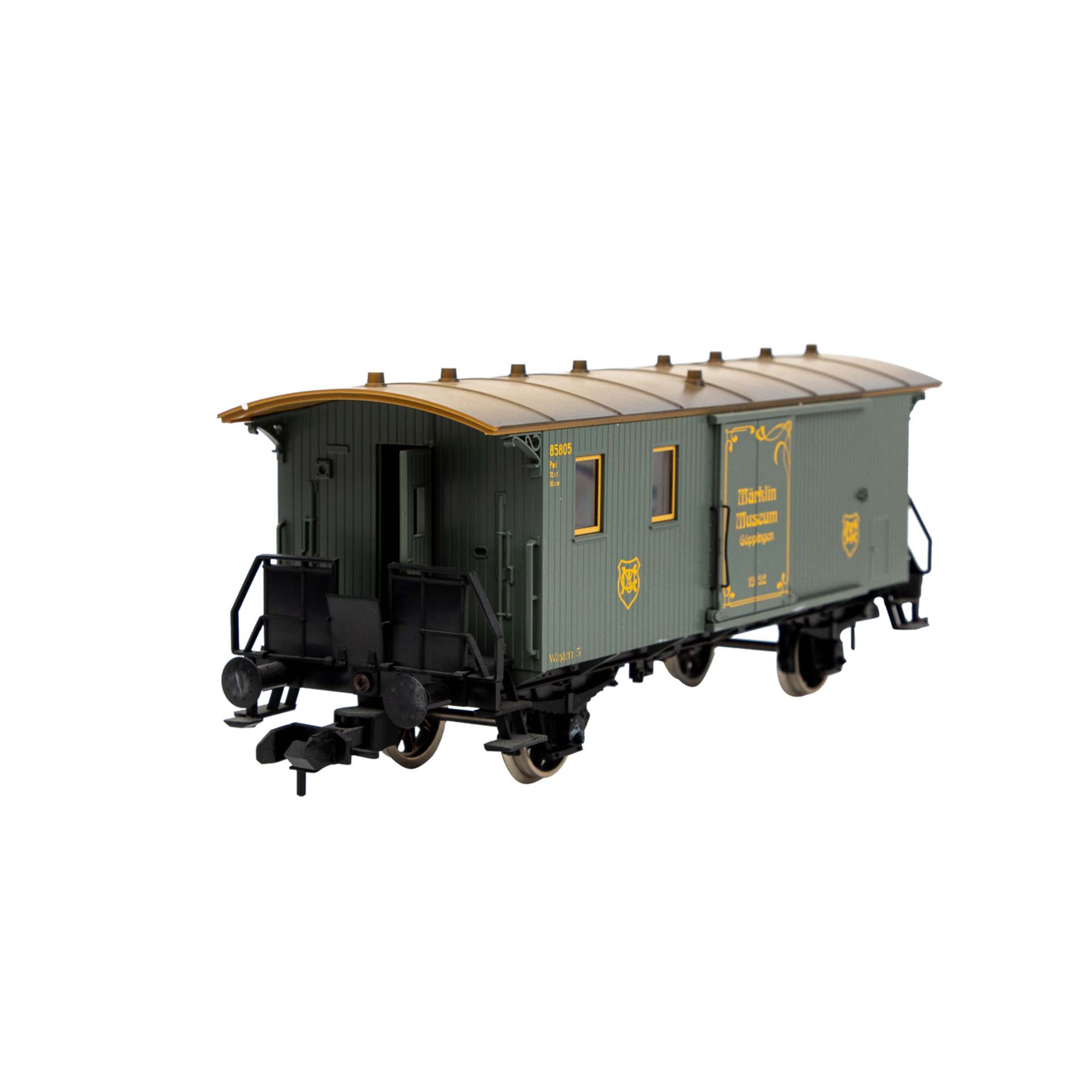 MÄRKLIN 3-tlg Konvolut Güter- und Museumswagen, Spur 1, - Bild 6 aus 12