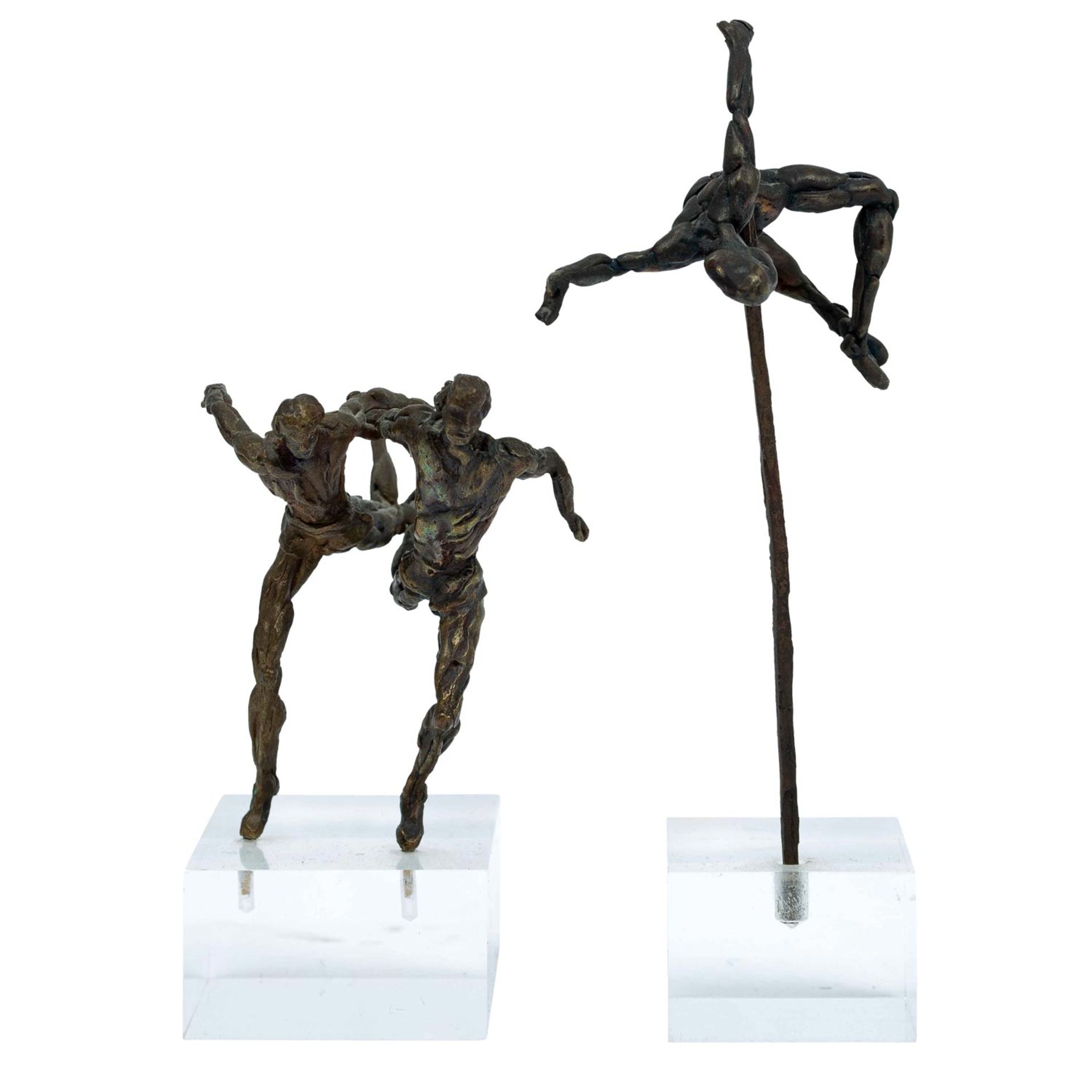 SCHRÖDER, HANS, attribuiert (1930-2010), 2 Figuren "Sportler",