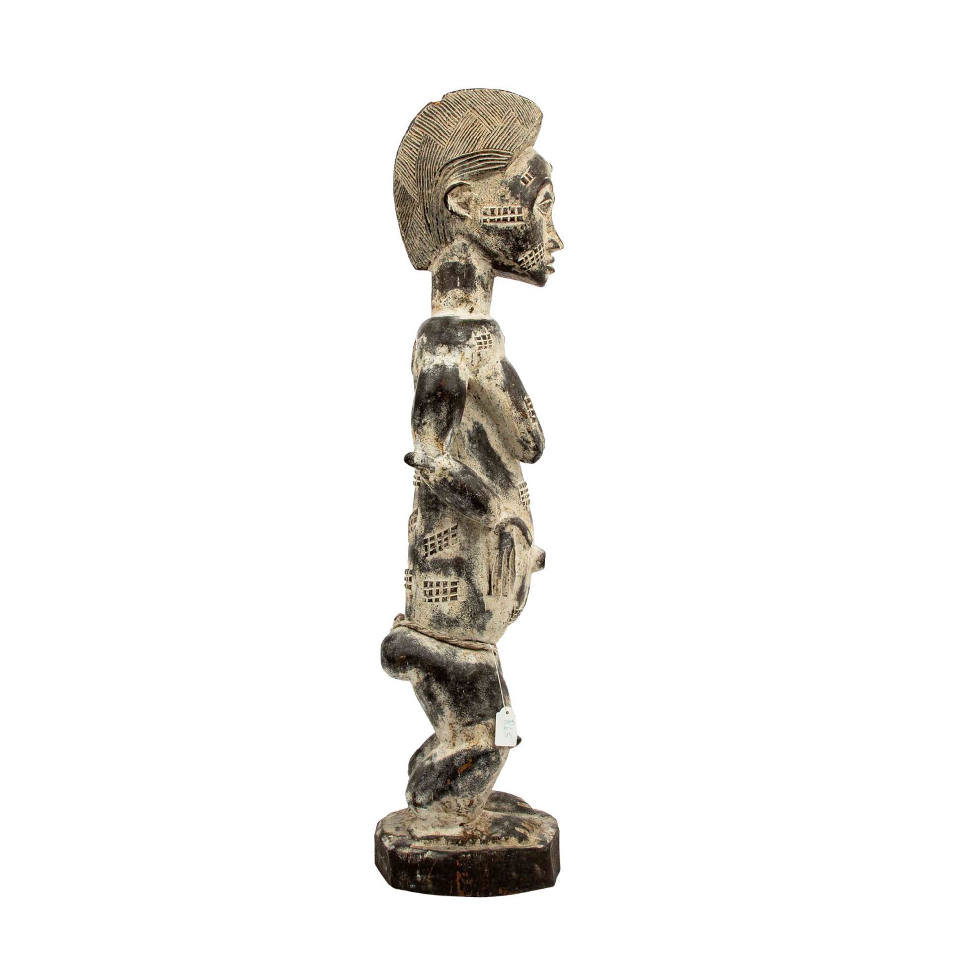 Skulptur einer Frau mit Schmucknarben. BAULE/ELFENBEINKÜSTE, 1960er/70er Jahre. - Bild 4 aus 10