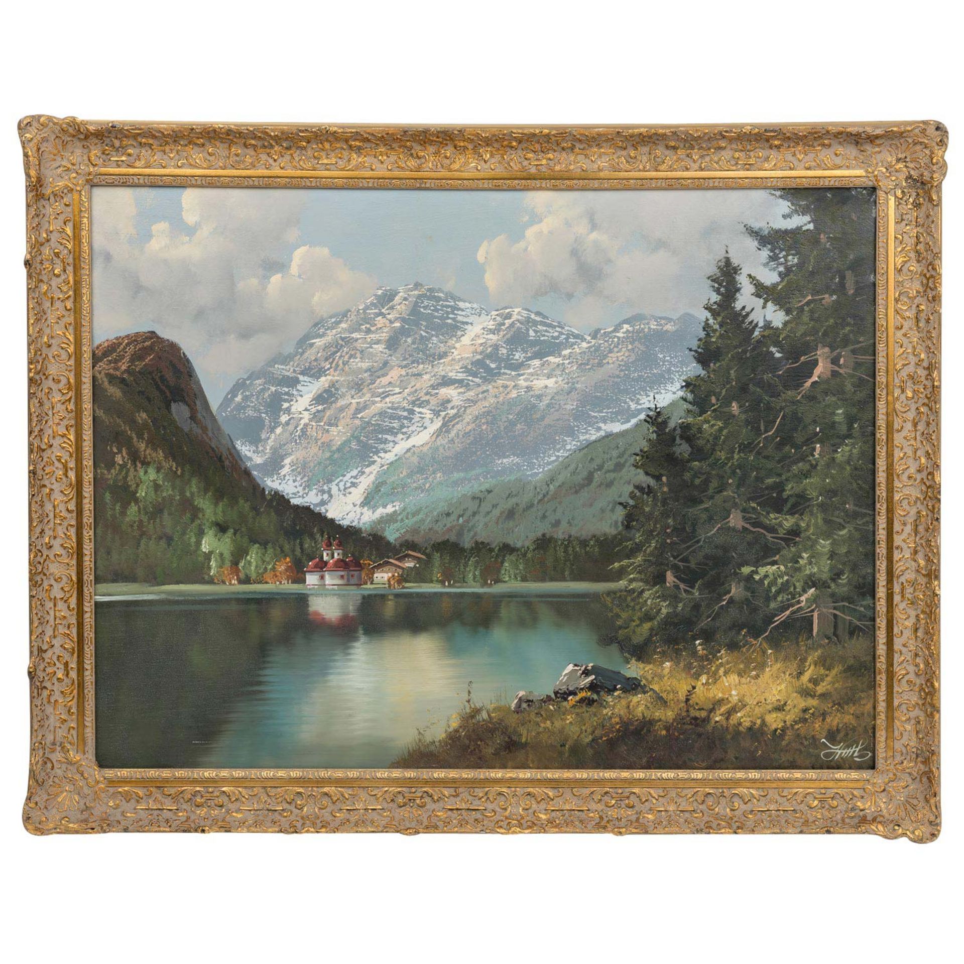 MALER/IN 20. Jh., "Blick auf den Königssee", - Bild 2 aus 4