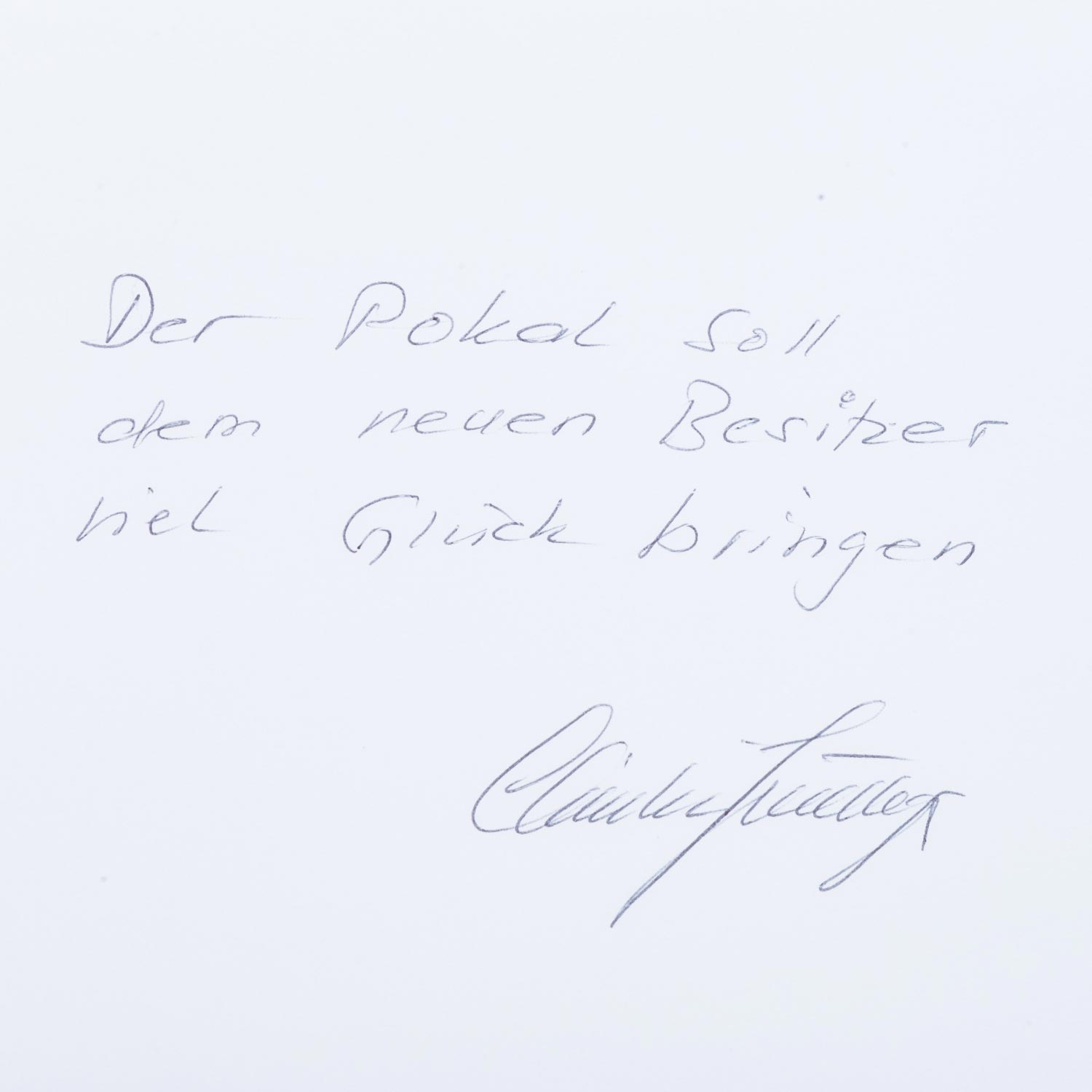 Silberpokal Weltcup im Dressurreiten, von Christine Stückelberger gestiftet. mit Autogrammkarte mit - Image 9 of 9