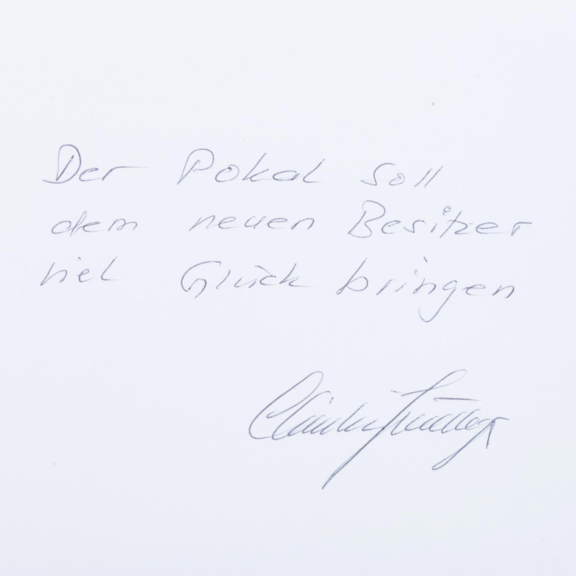 Silberpokal Weltcup im Dressurreiten, von Christine Stückelberger gestiftet. mit Autogrammkarte mit - Image 9 of 9