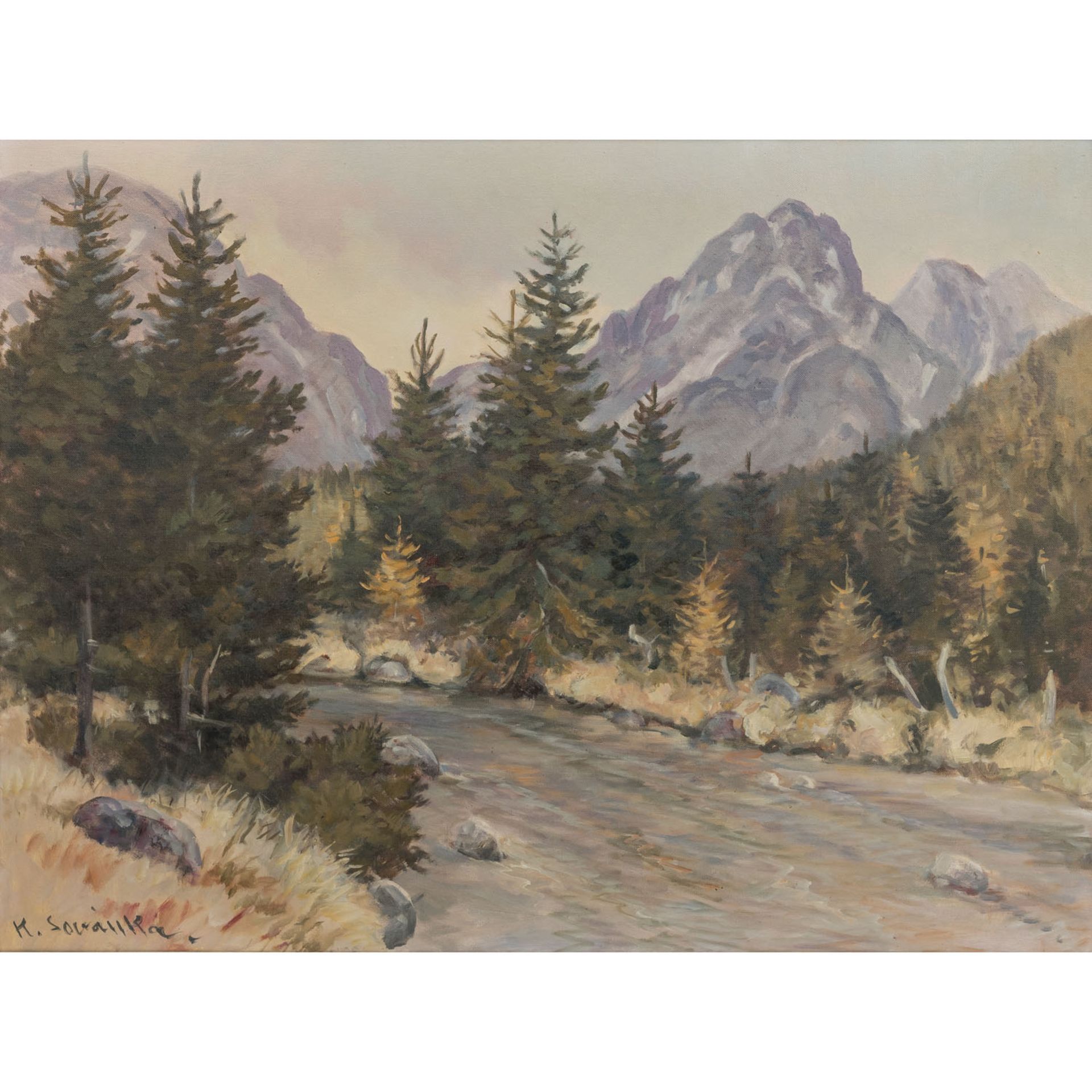 SOVANKA, KAROL (1883-1961), "Fluss im Gebirge",
