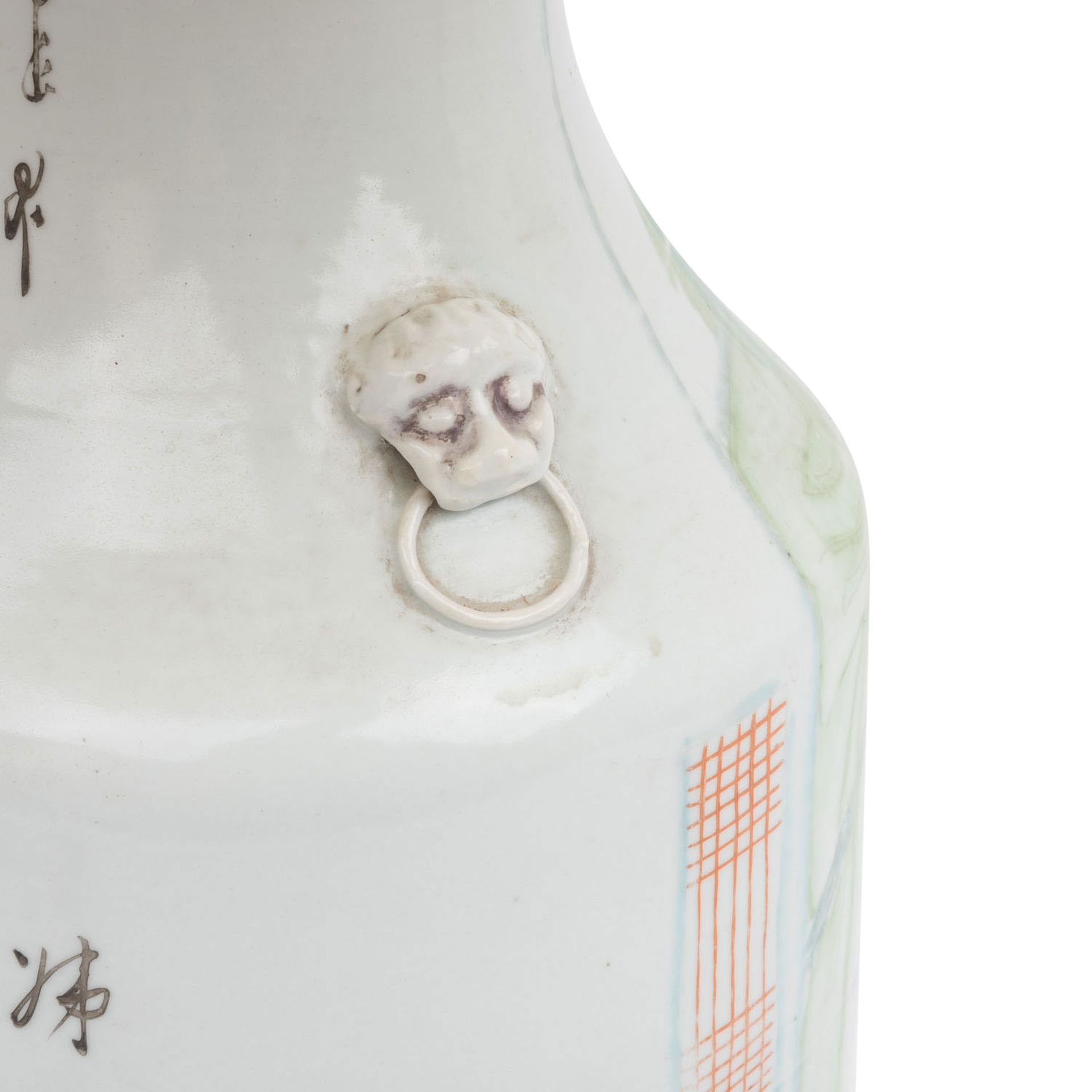 Vase aus Porzellan. CHINA, 19. Jh., als Lampe montiert, - Image 4 of 4
