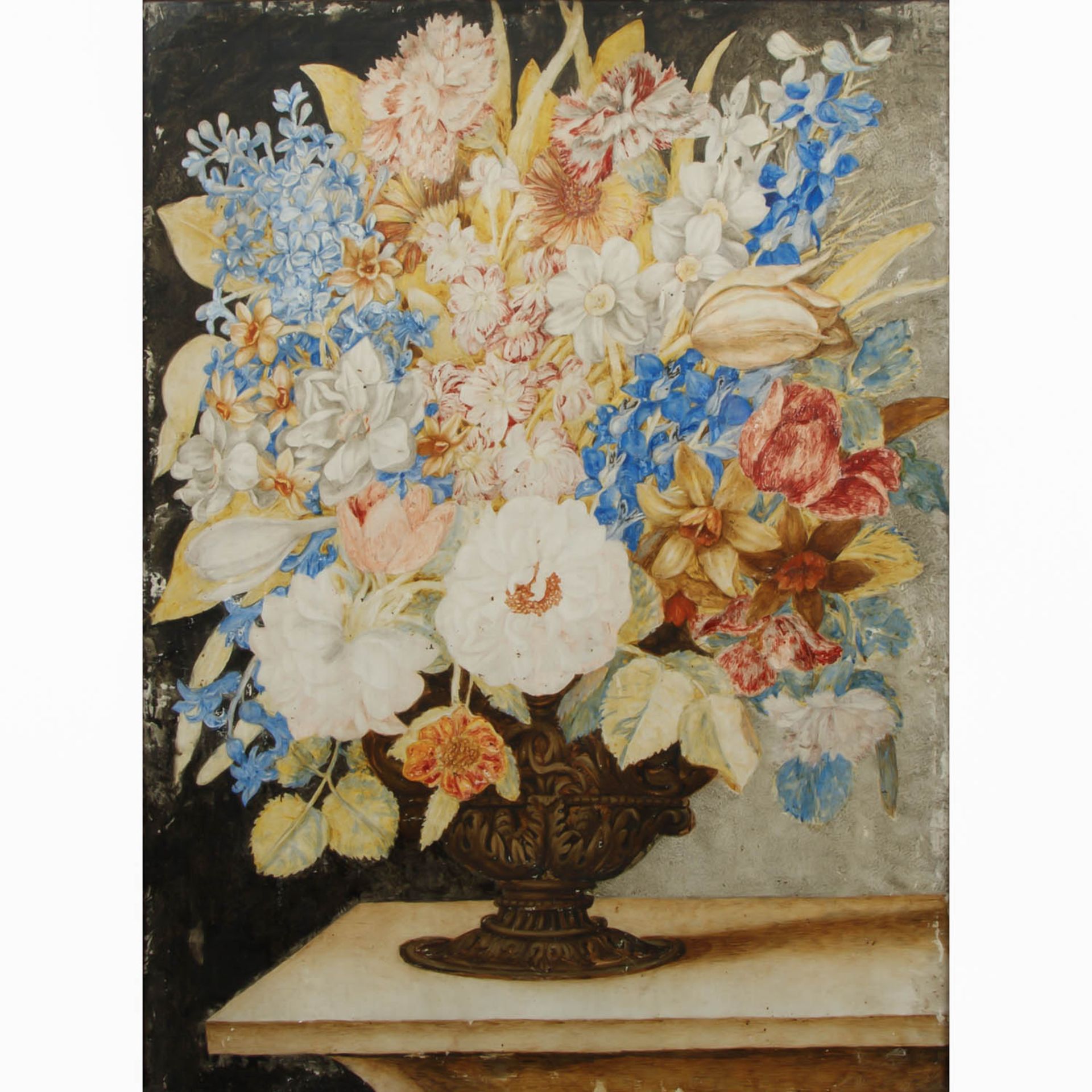 MONFORT, OCTAVIANUS (1646-1696), "Blumenbouquet in Kratervase",