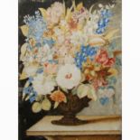 MONFORT, OCTAVIANUS (1646-1696), "Blumenbouquet in Kratervase",