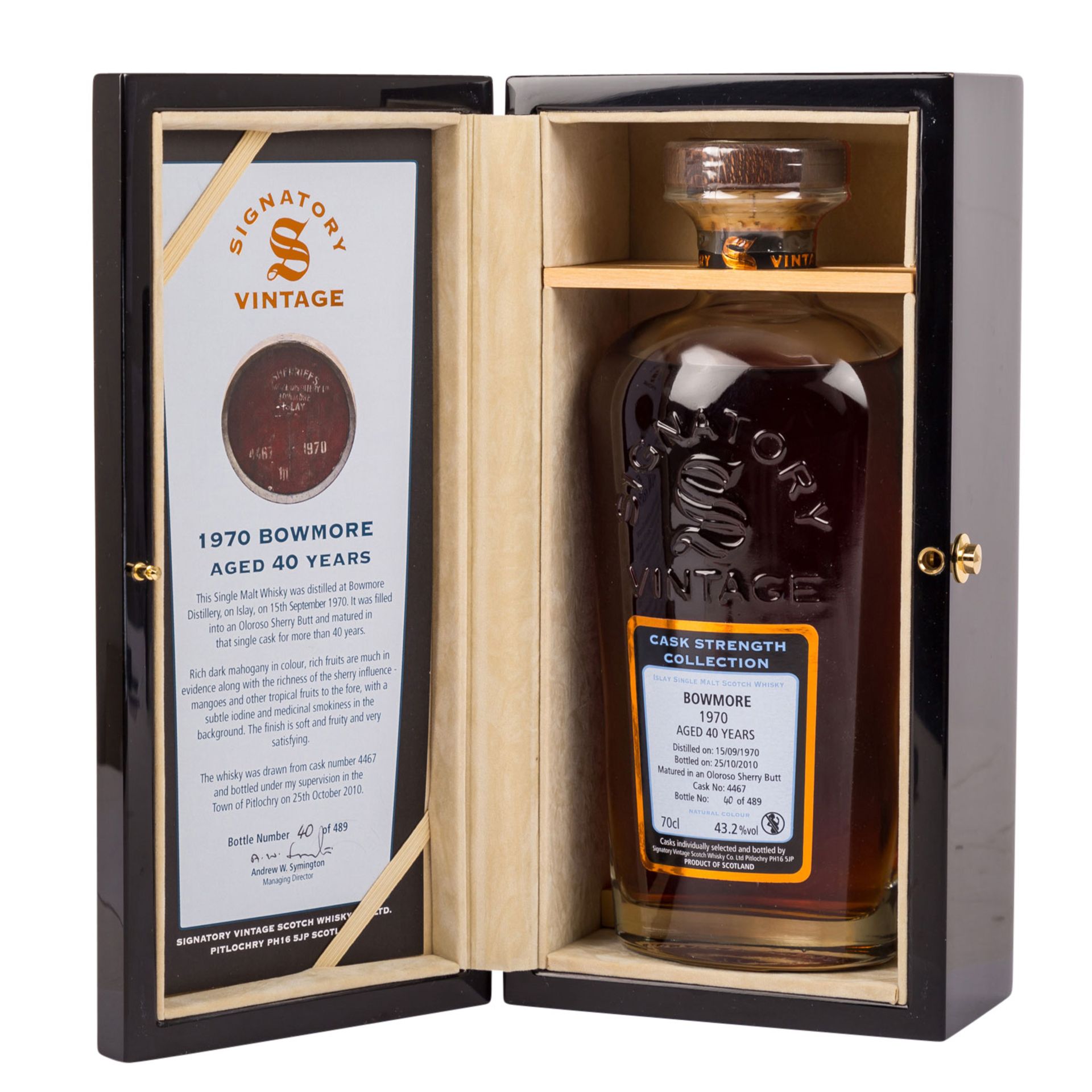 BOWMORE Single Malt Scotch Whisky 'Cask Strenght Collection', 1970, SIGNATORY VINTAGE, 40 years - Image 4 of 4