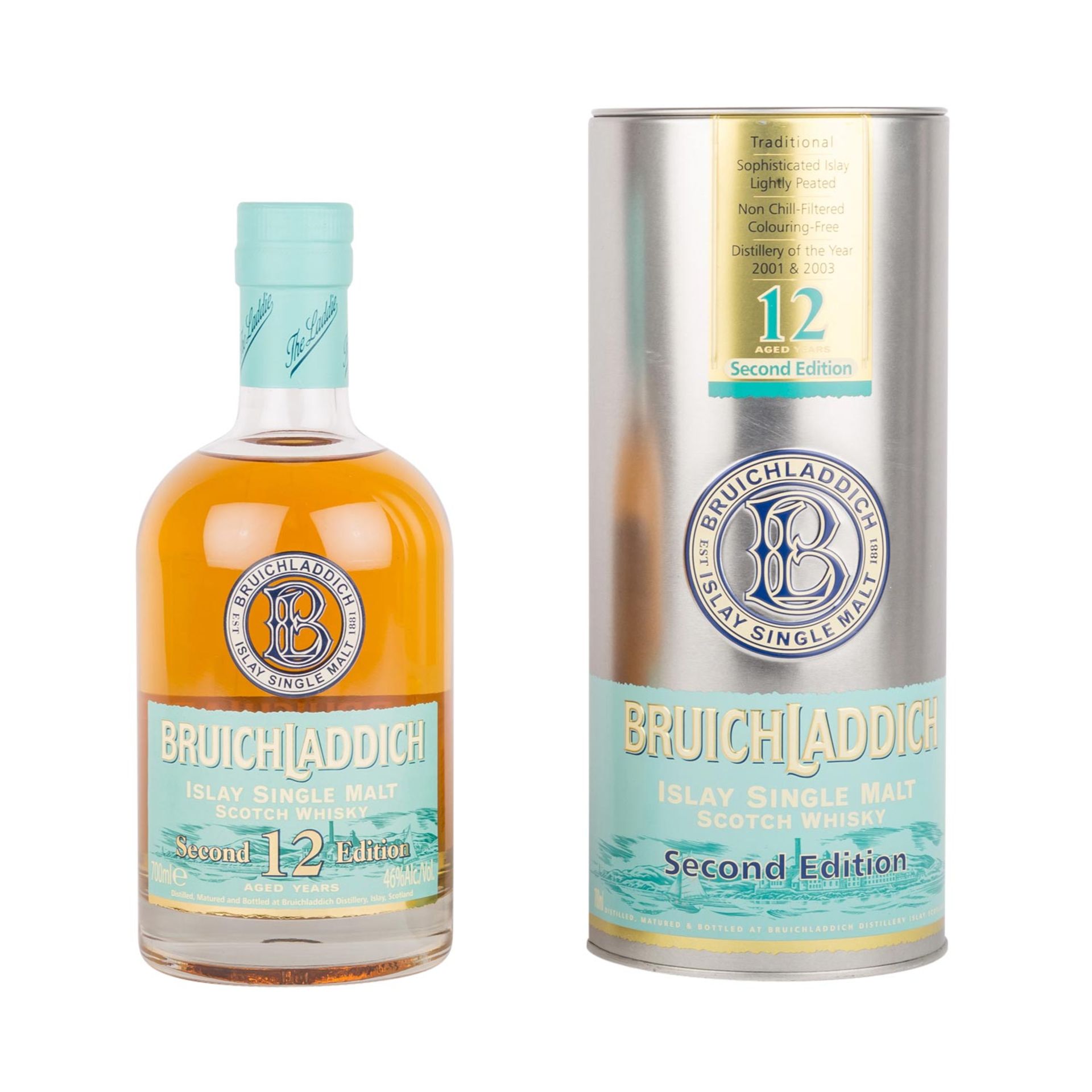 BRUICHLADDICH Single Malt Scotch Whisky 'Second Edition' 12 Years