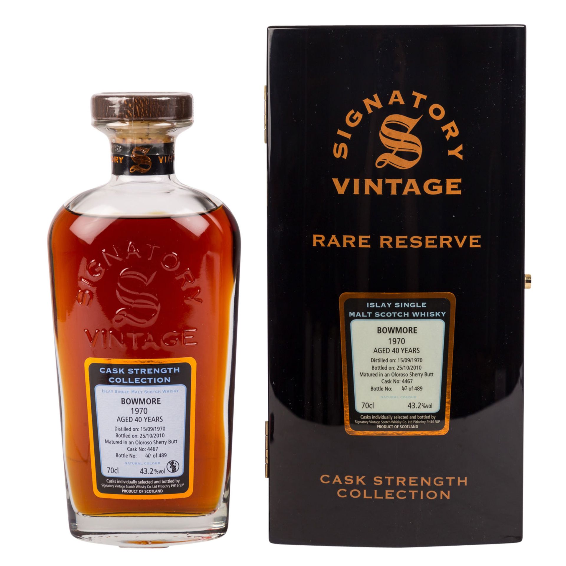 BOWMORE Single Malt Scotch Whisky 'Cask Strenght Collection', 1970, SIGNATORY VINTAGE, 40 years