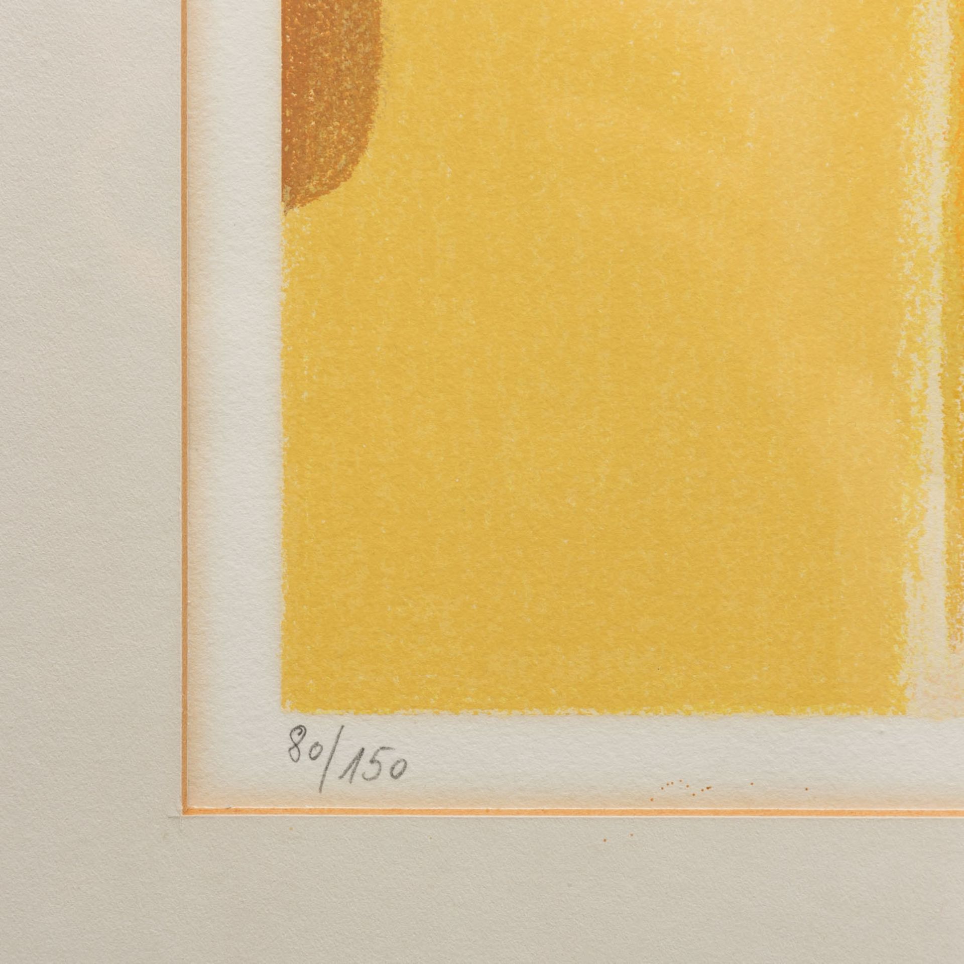 ACKERMANN, MAX (1887-1973), Abstrakte Komposition in Gelbtönen" - Image 4 of 5
