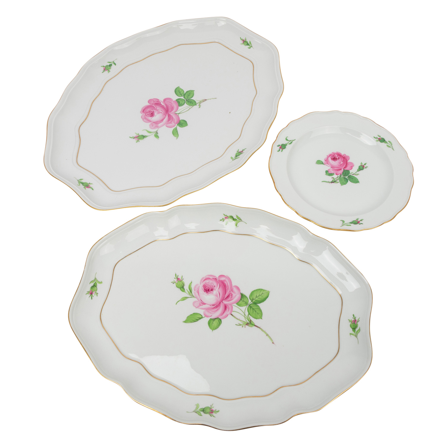 MEISSEN u.a. 38-tlg. Konvolut 'Rote Rose', 1. und 2. Wahl, 20. Jh.: - Image 2 of 5