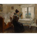 PIEPHO, CARL (1869-1920), "Junge Frau in Interieur",