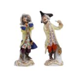 MEISSEN zwei Figuren aus der Affenkappelle, 20. Jh.,